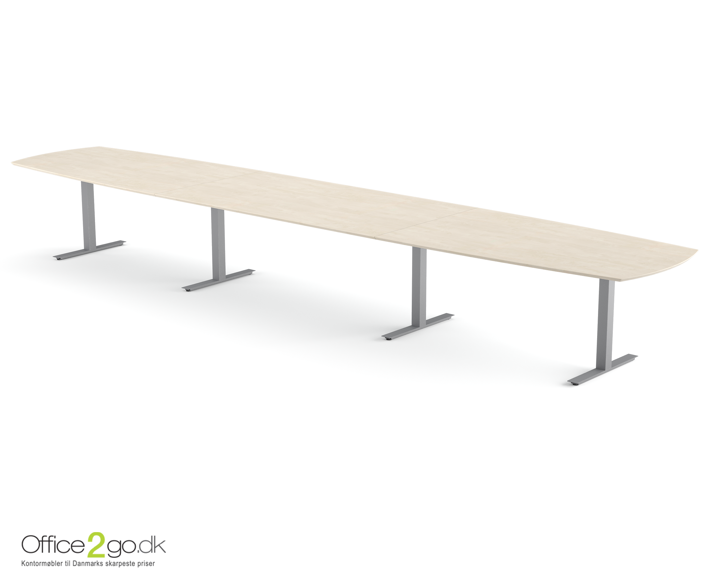 Square mødebord (tøndeformet bordplade) - 560 cm - Gråt