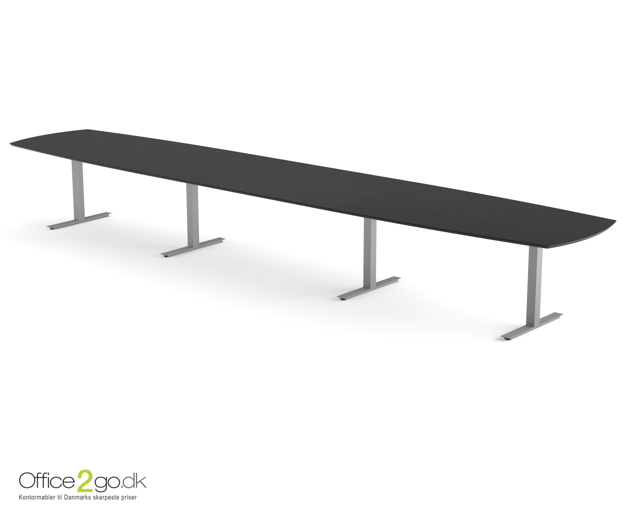 Square mødebord (tøndeformet bordplade) - 560 cm - Gråt
