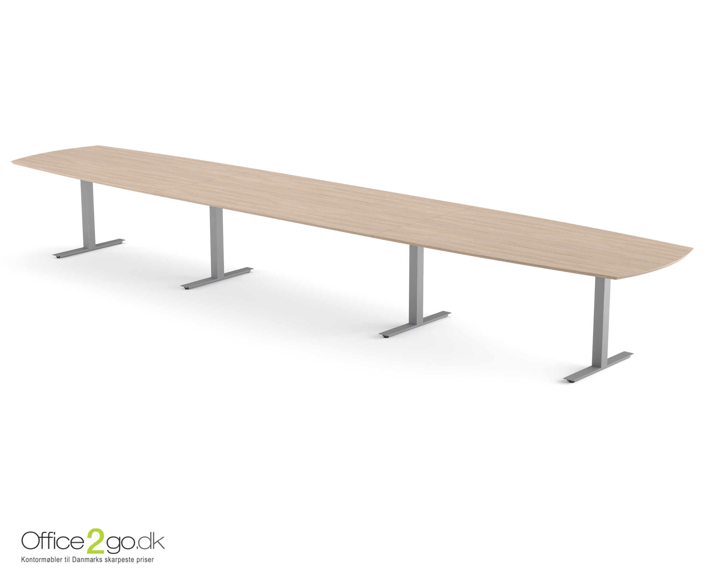 Square mødebord (tøndeformet bordplade) - 560 cm - Gråt