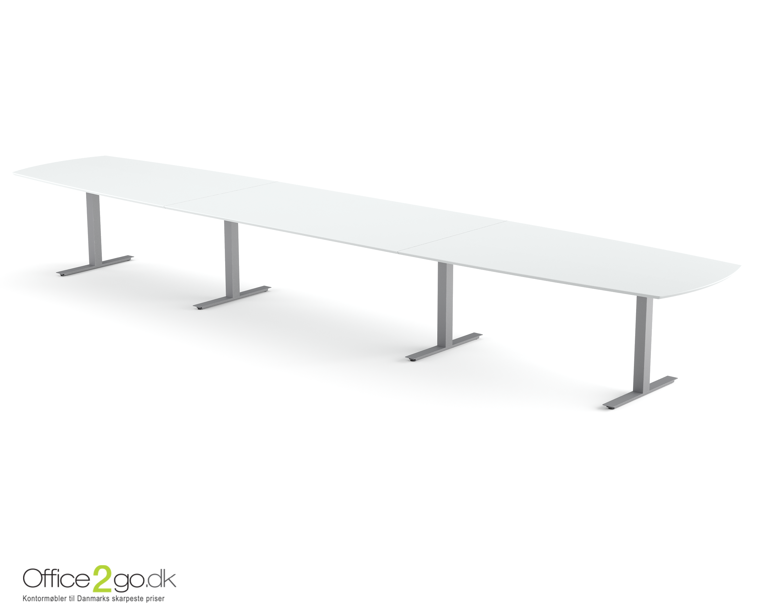 Square mødebord (tøndeformet bordplade) - 560 cm - Gråt