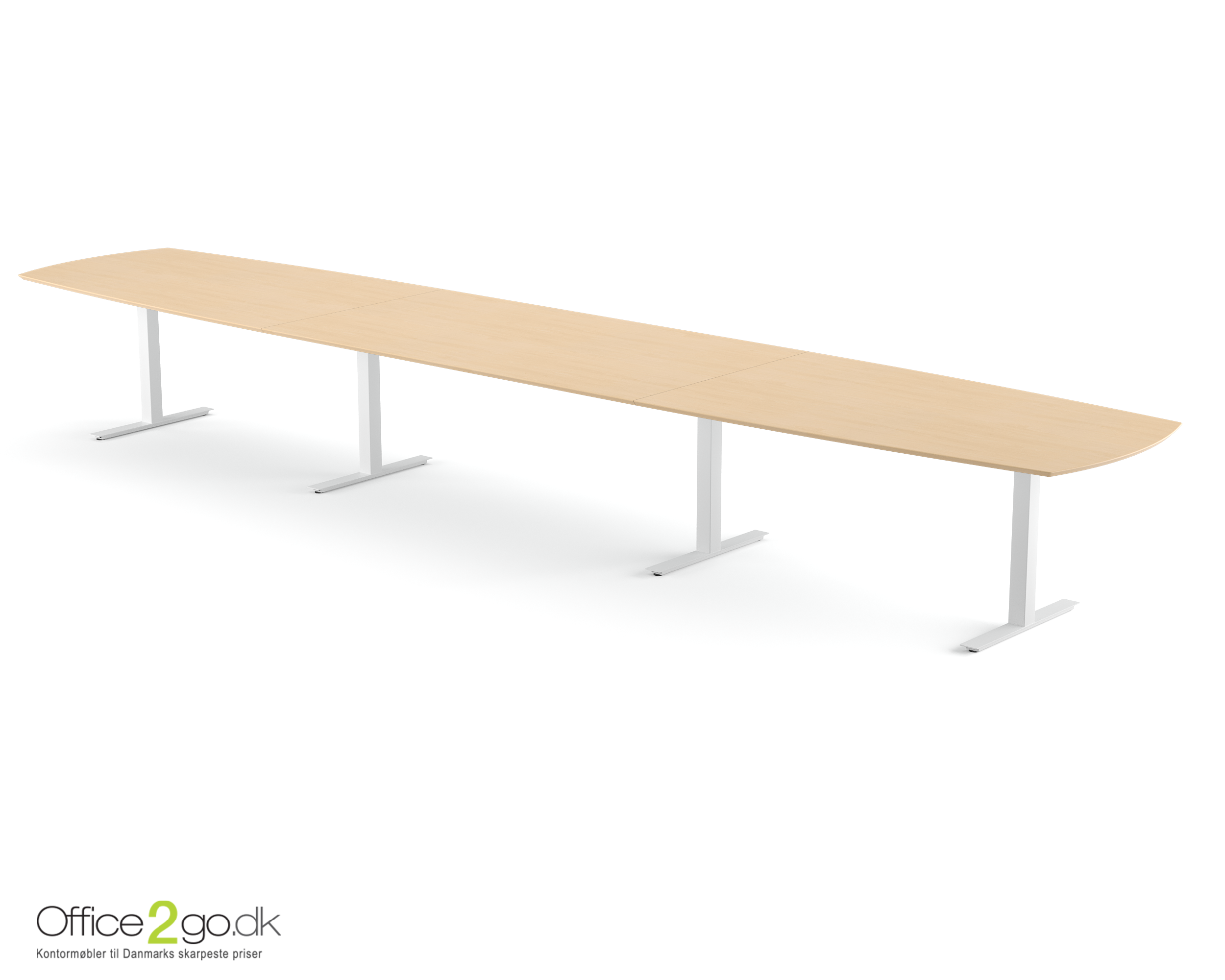 Square mødebord (tøndeformet bordplade) - 560 cm - Krom