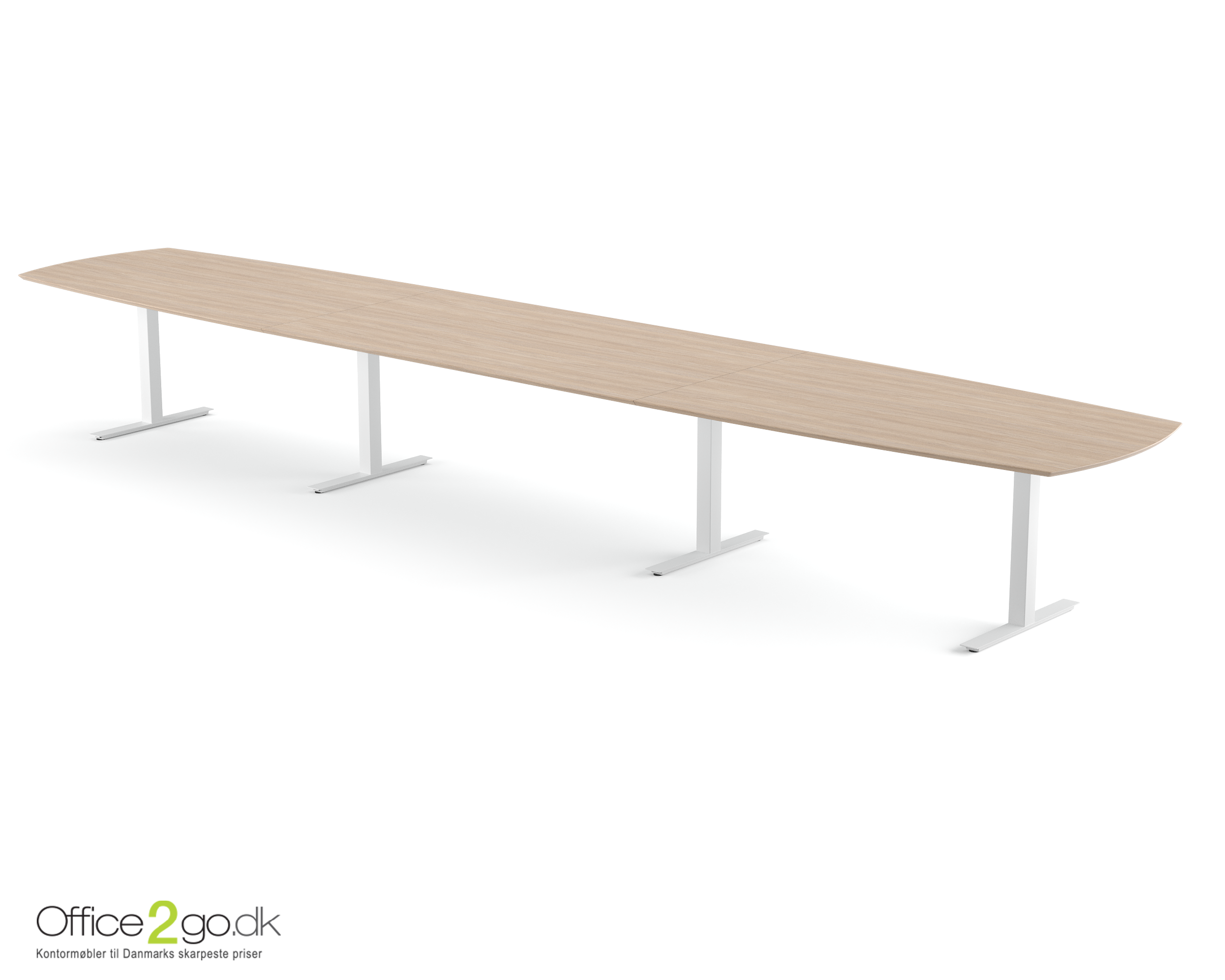 Square mødebord (tøndeformet bordplade) - 560 cm - Krom