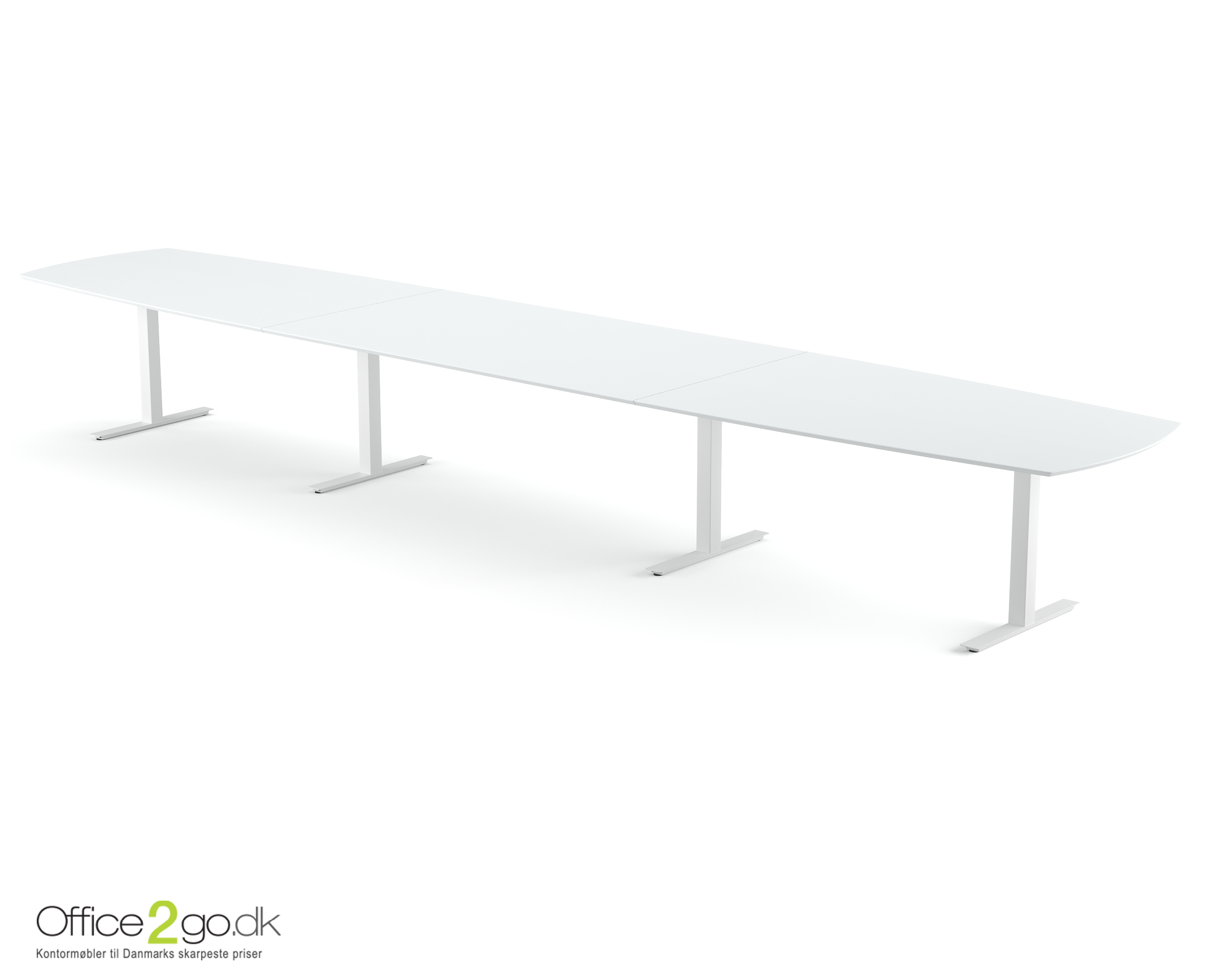 Square mødebord (tøndeformet bordplade) - 560 cm - Krom