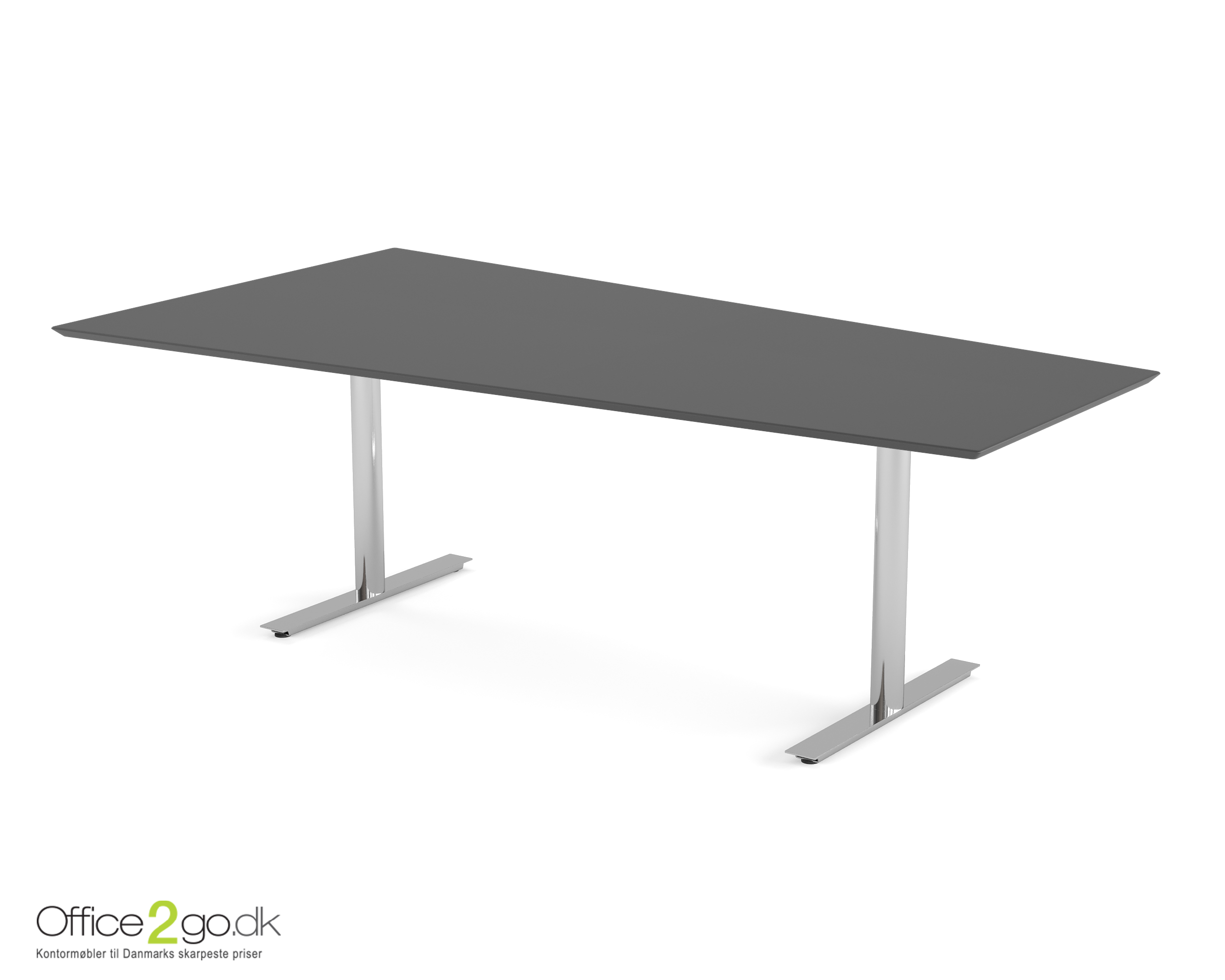 Inline Media mødebord - 6 personer - 220 cm. - Krom