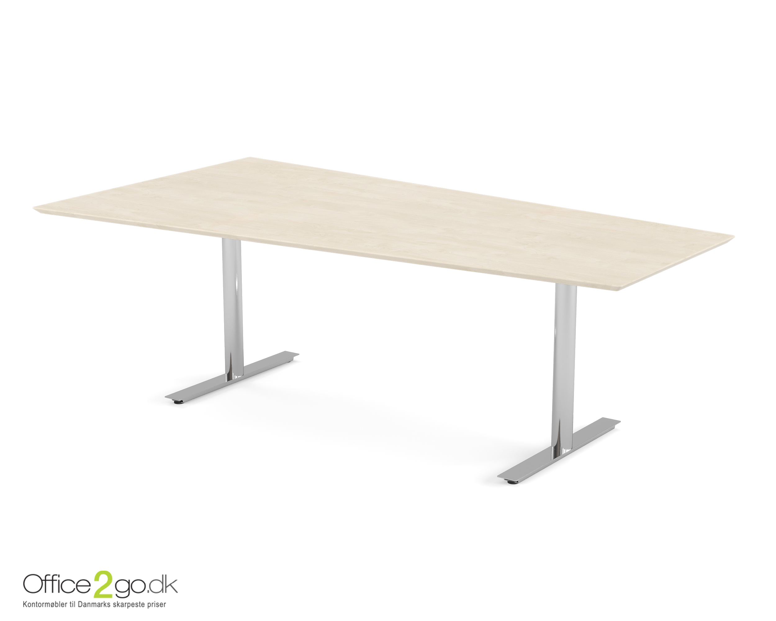 Inline Media mødebord - 6 personer - 220 cm. - Krom