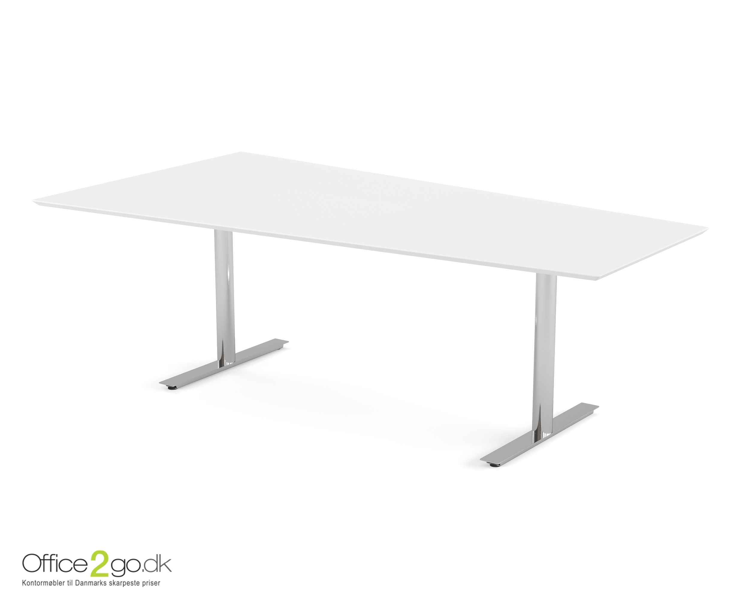 Inline Media mødebord - 6 personer - 220 cm. - Krom