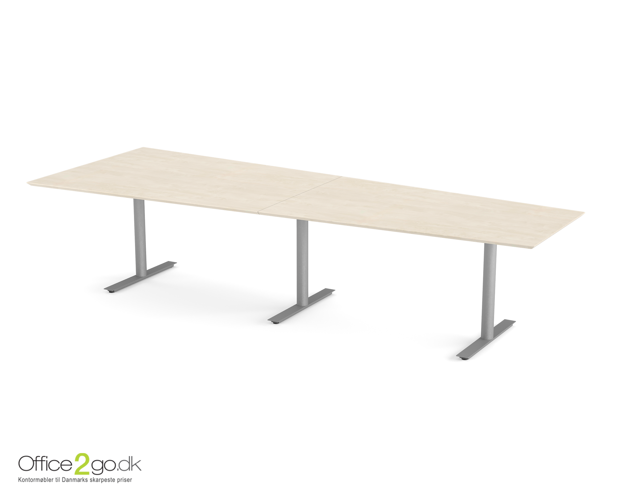 Inline Media mødebord - 10 personer - 320 cm. - Gråt