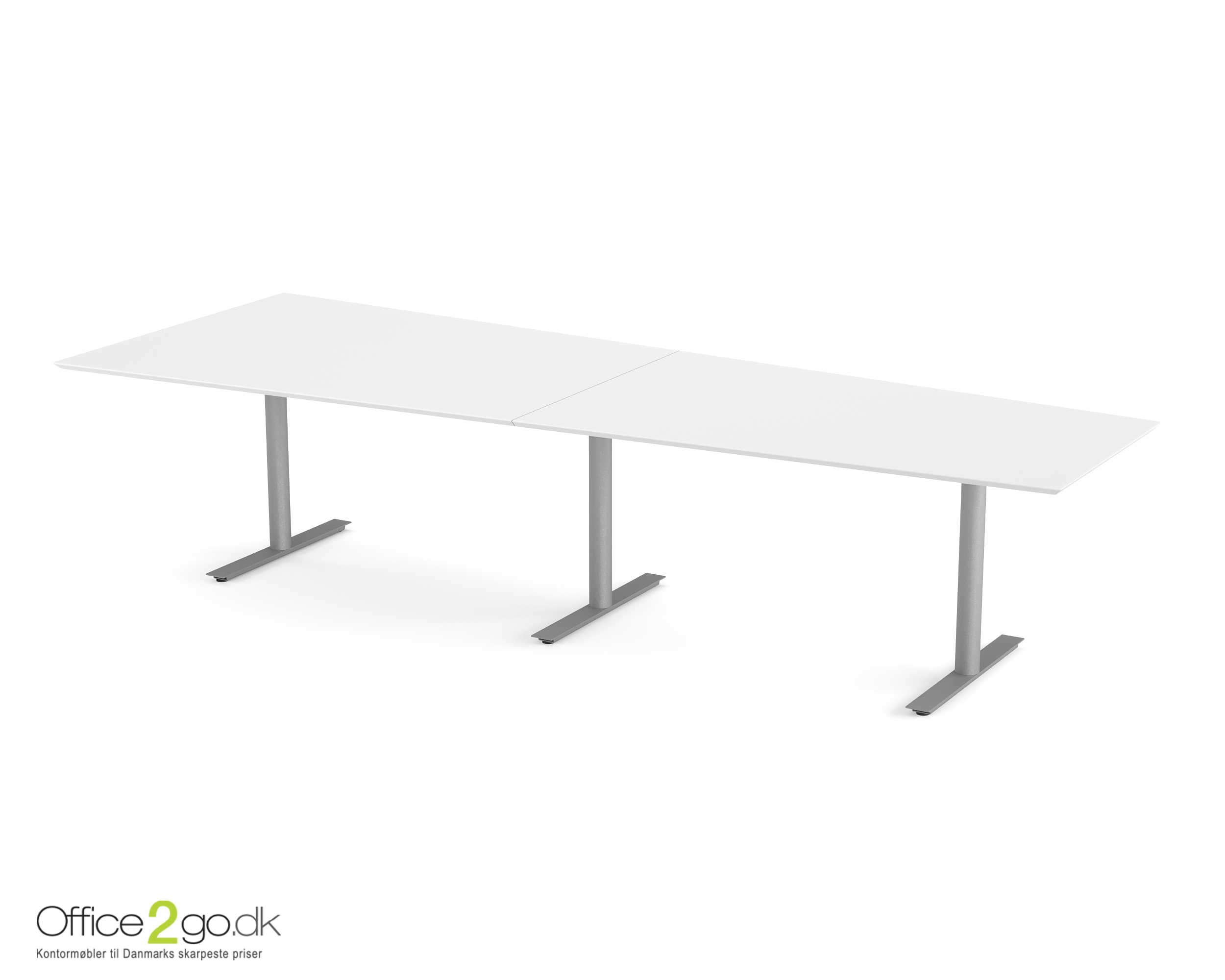 Inline Media mødebord - 10 personer - 320 cm. - Gråt