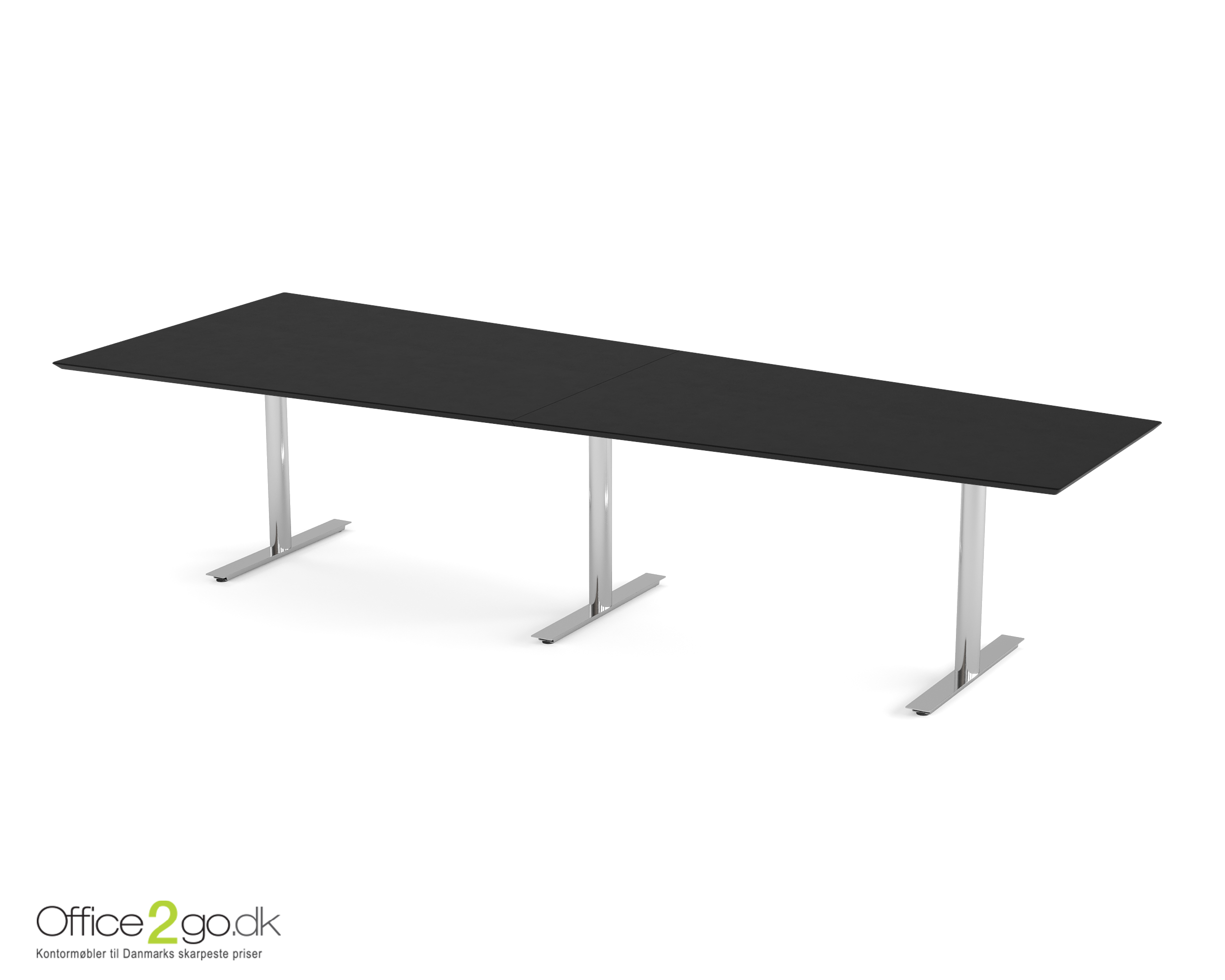 Inline Media mødebord - 10 personer - 320 cm. - Krom