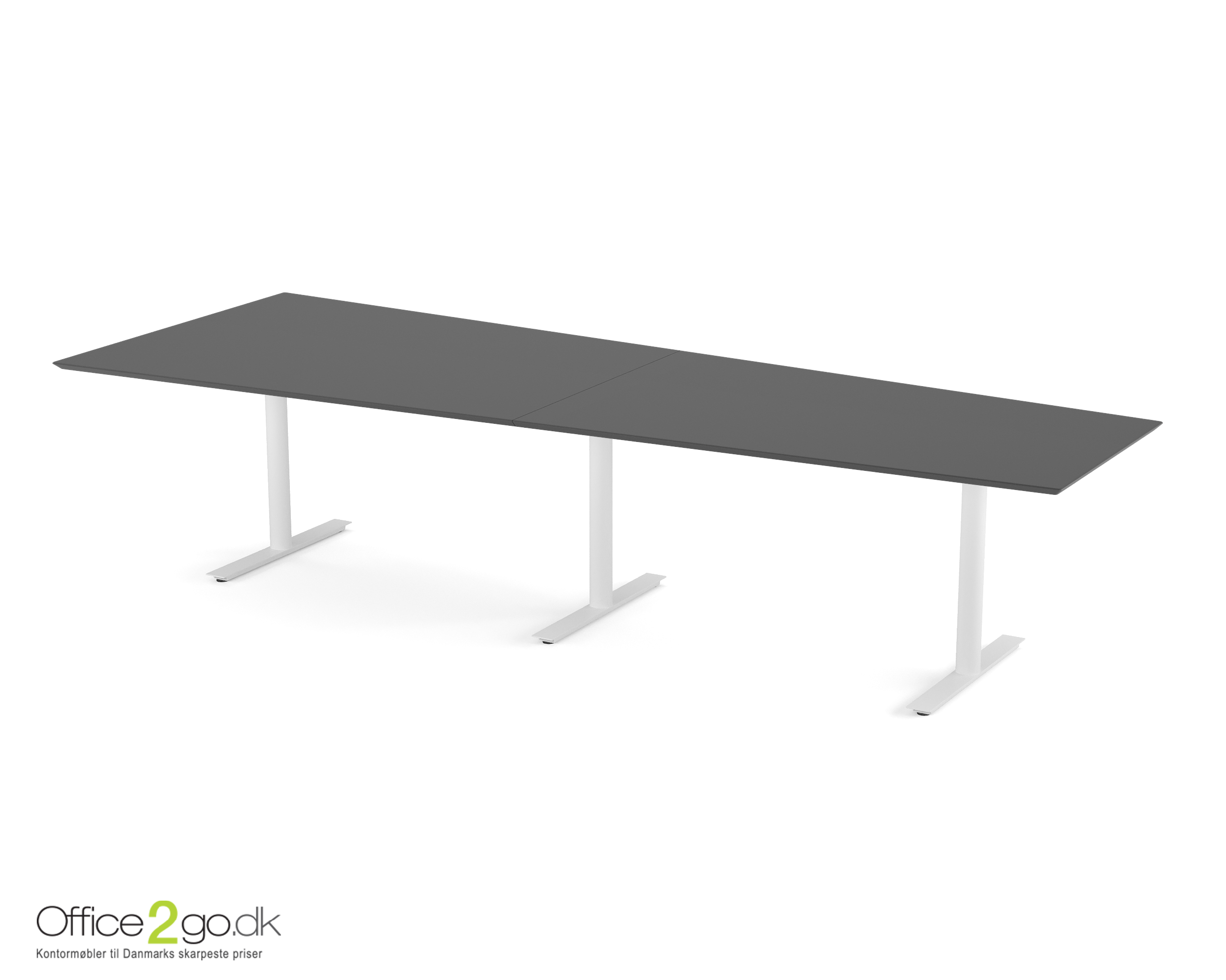 Inline Media mødebord - 10 personer - 320 cm. - Hvidt