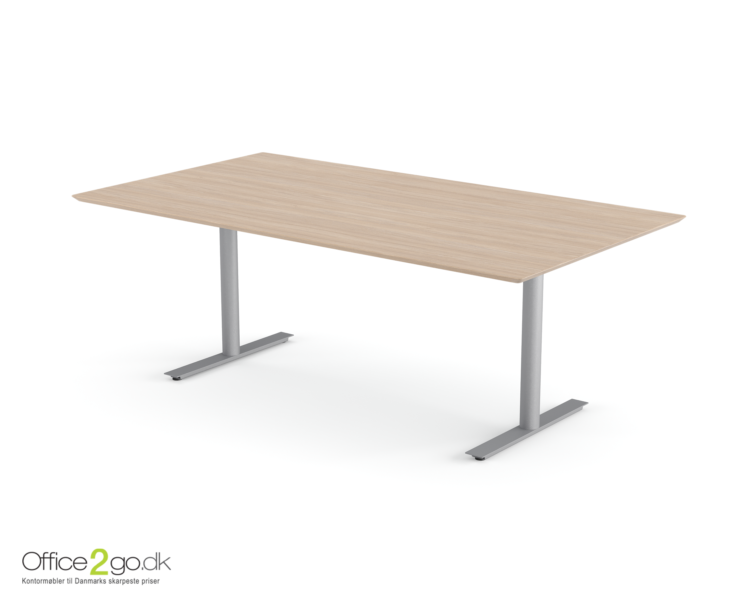 Inline mødebord (rektangulær bordplade) - 160 cm - Gråt