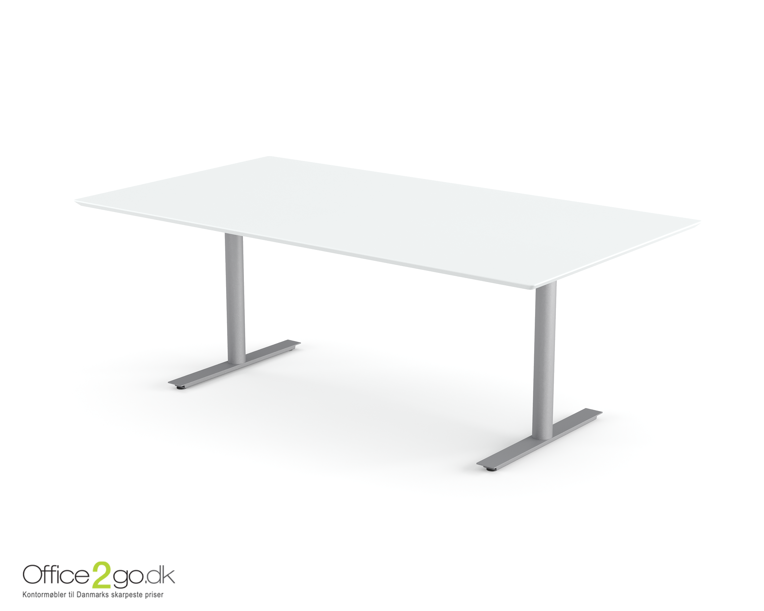 Inline mødebord (rektangulær bordplade) - 160 cm - Gråt