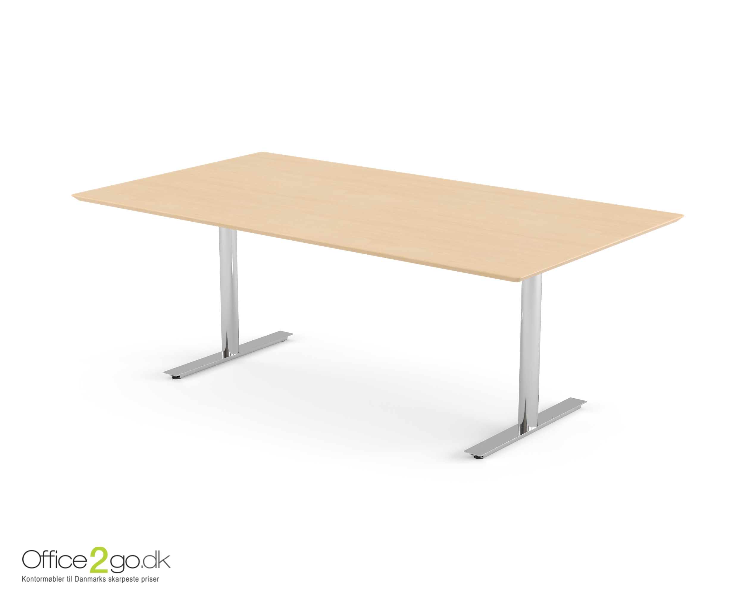 Inline mødebord (rektangulær bordplade) - 160 cm - Krom