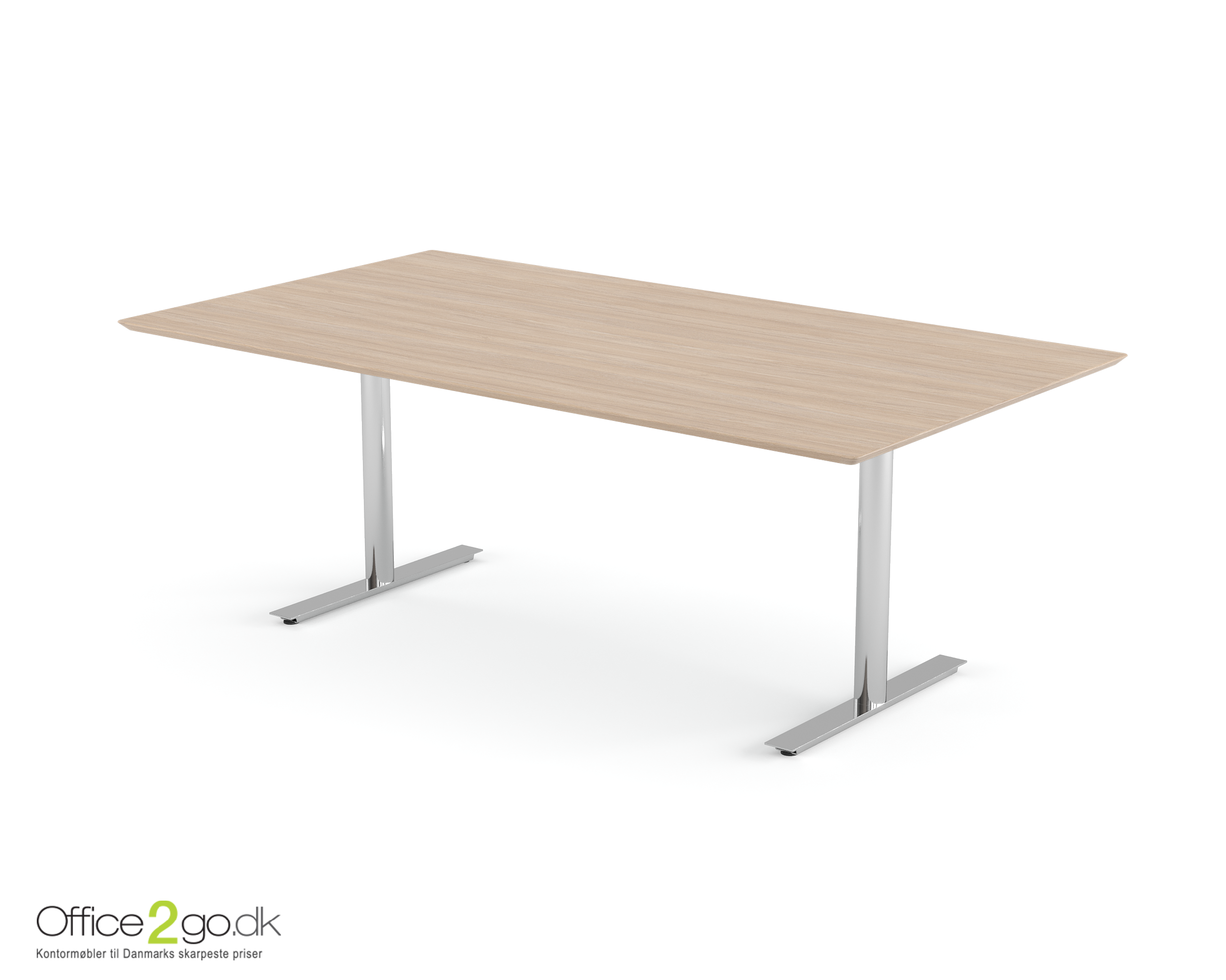 Inline mødebord (rektangulær bordplade) - 160 cm - Krom