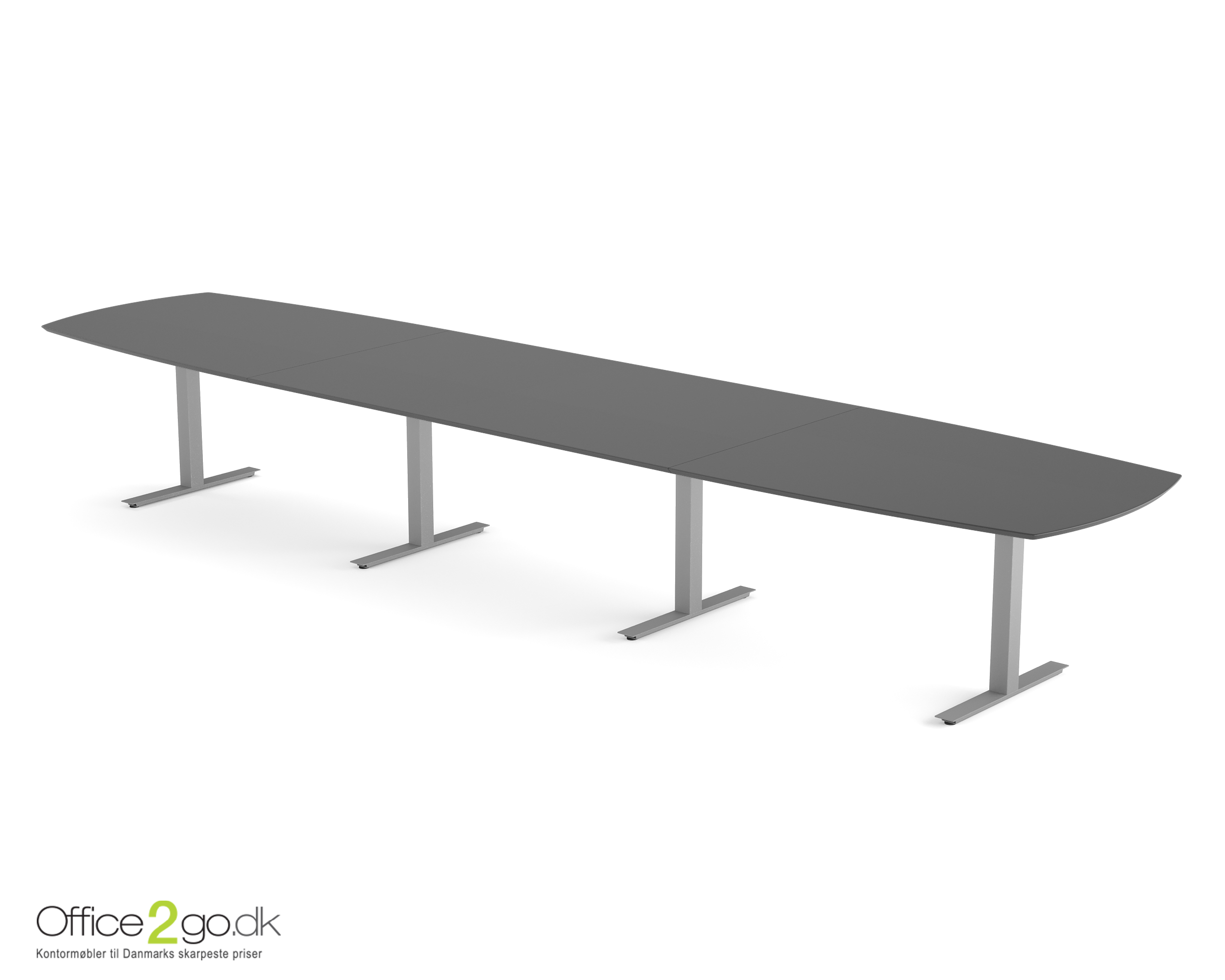 Square mødebord (tøndeformet bordplade) - 480 cm - Gråt