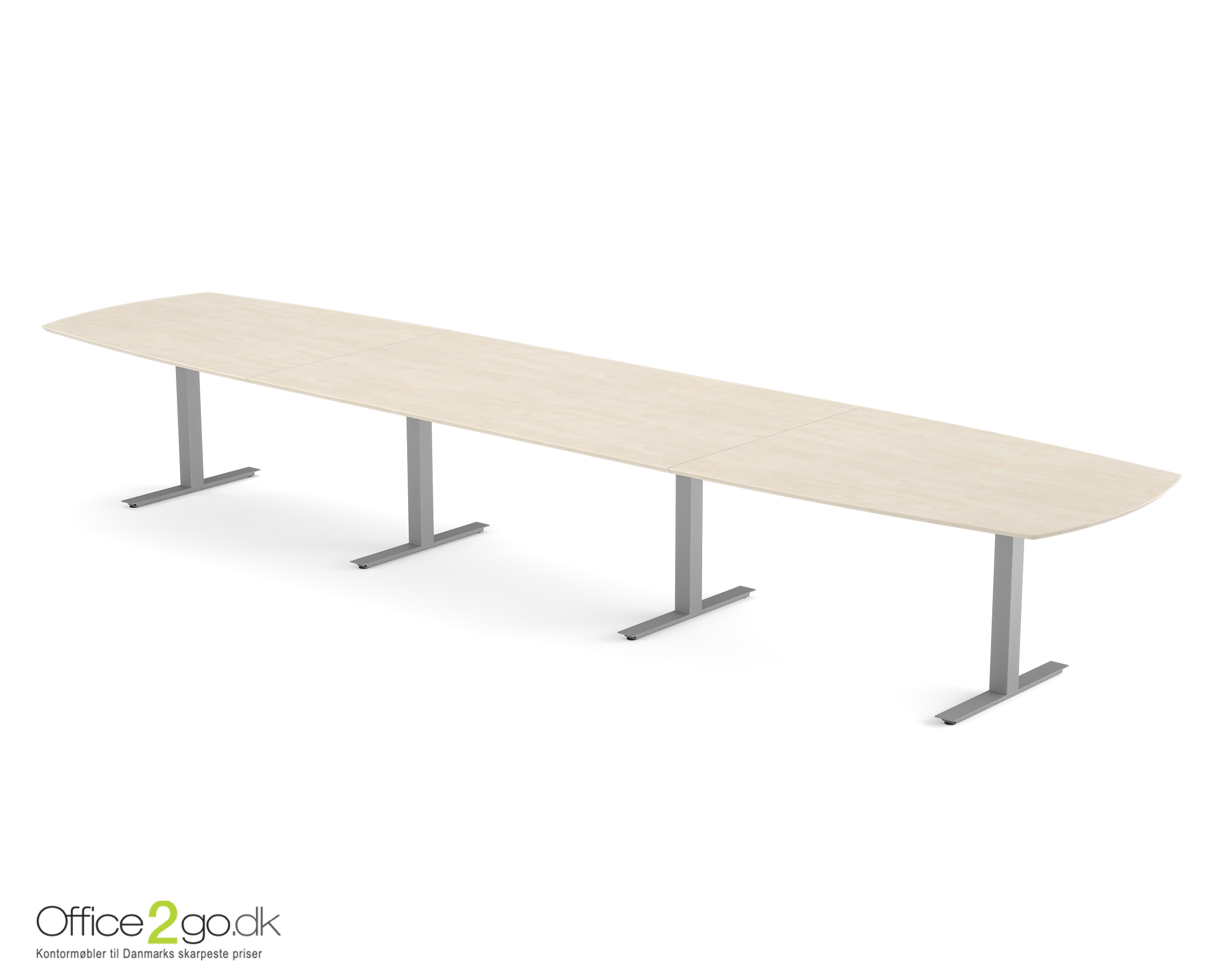 Square mødebord (tøndeformet bordplade) - 480 cm - Gråt