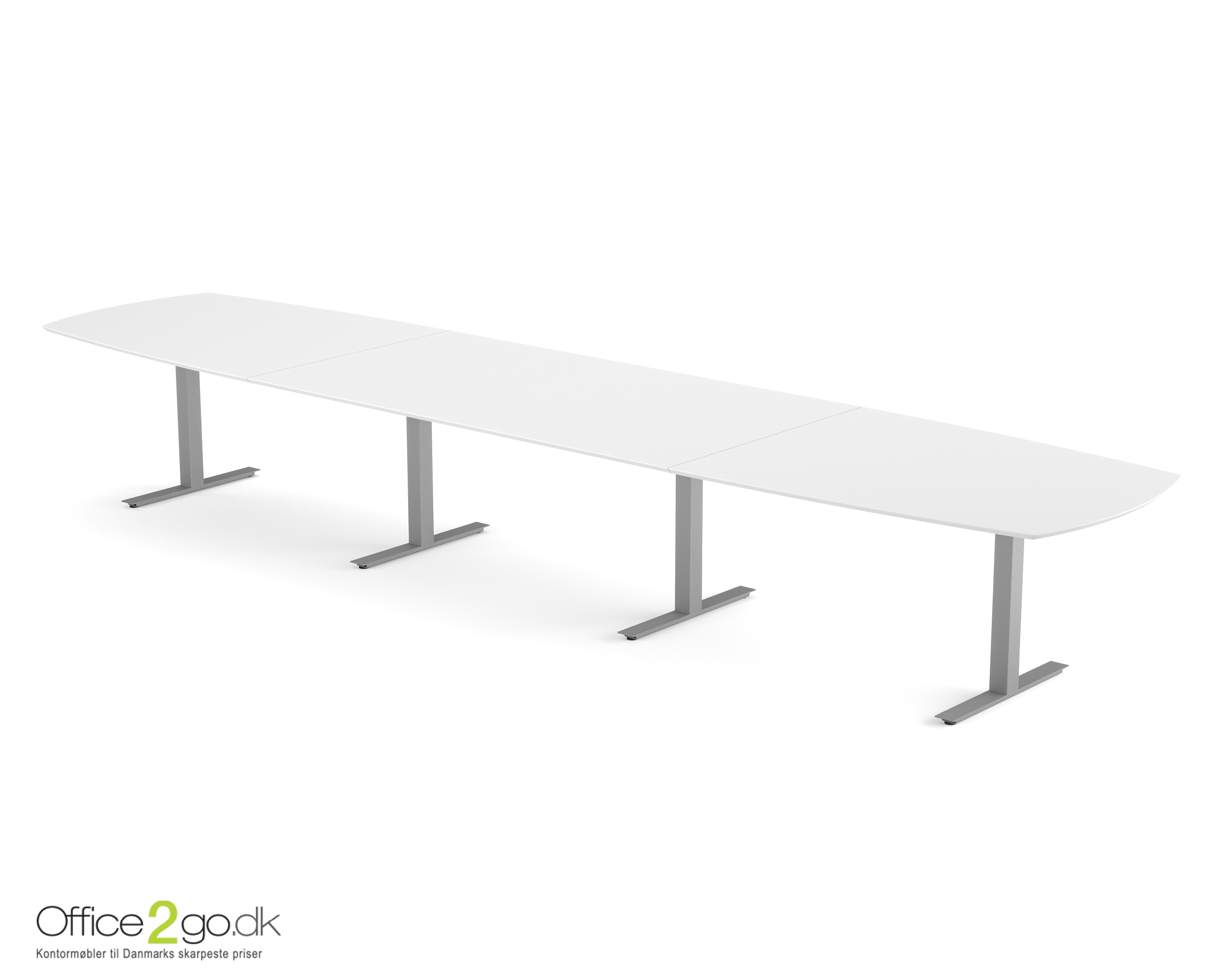 Square mødebord (tøndeformet bordplade) - 480 cm - Gråt