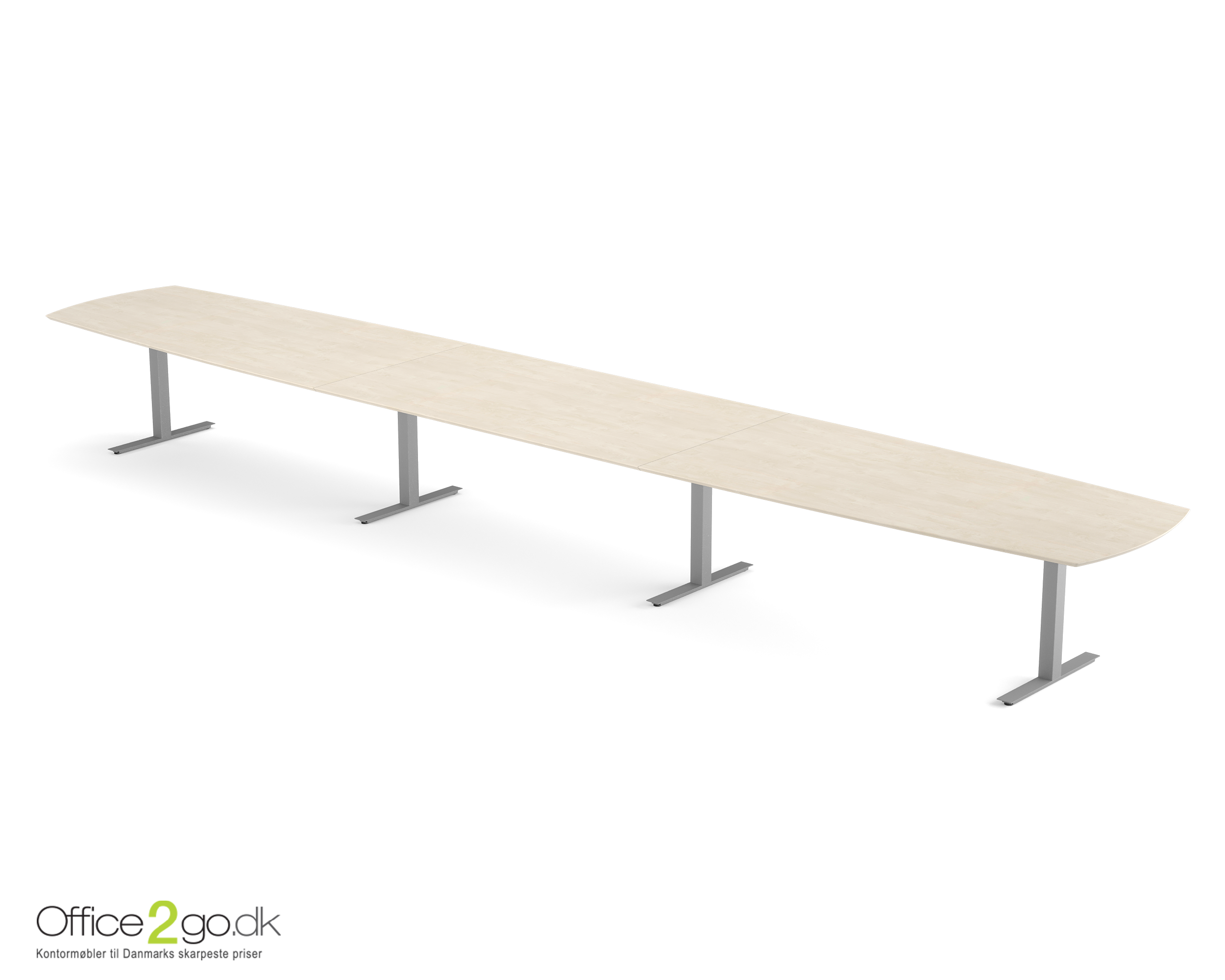 Square mødebord (tøndeformet bordplade) - 640 cm - Gråt