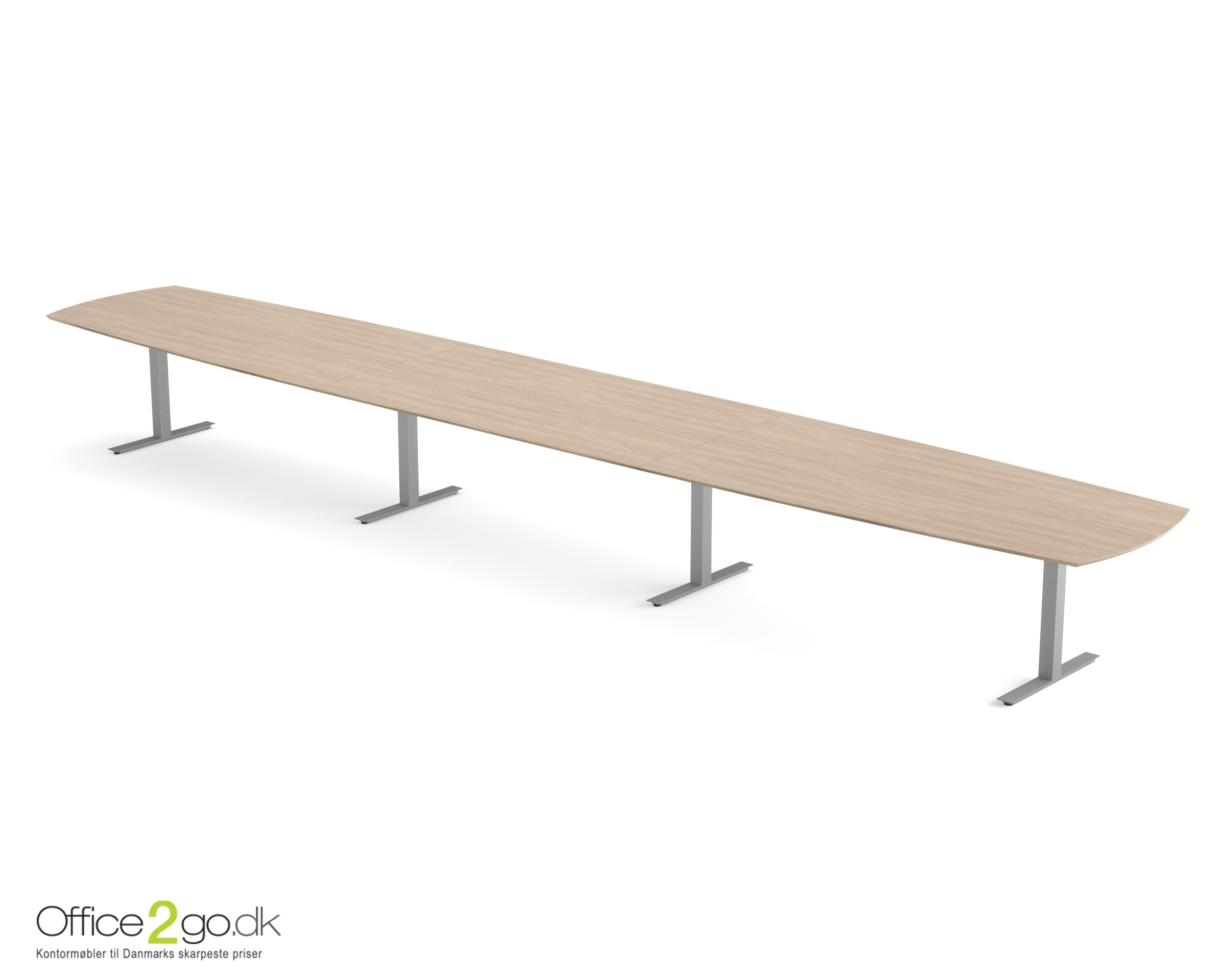 Square mødebord (tøndeformet bordplade) - 640 cm - Gråt