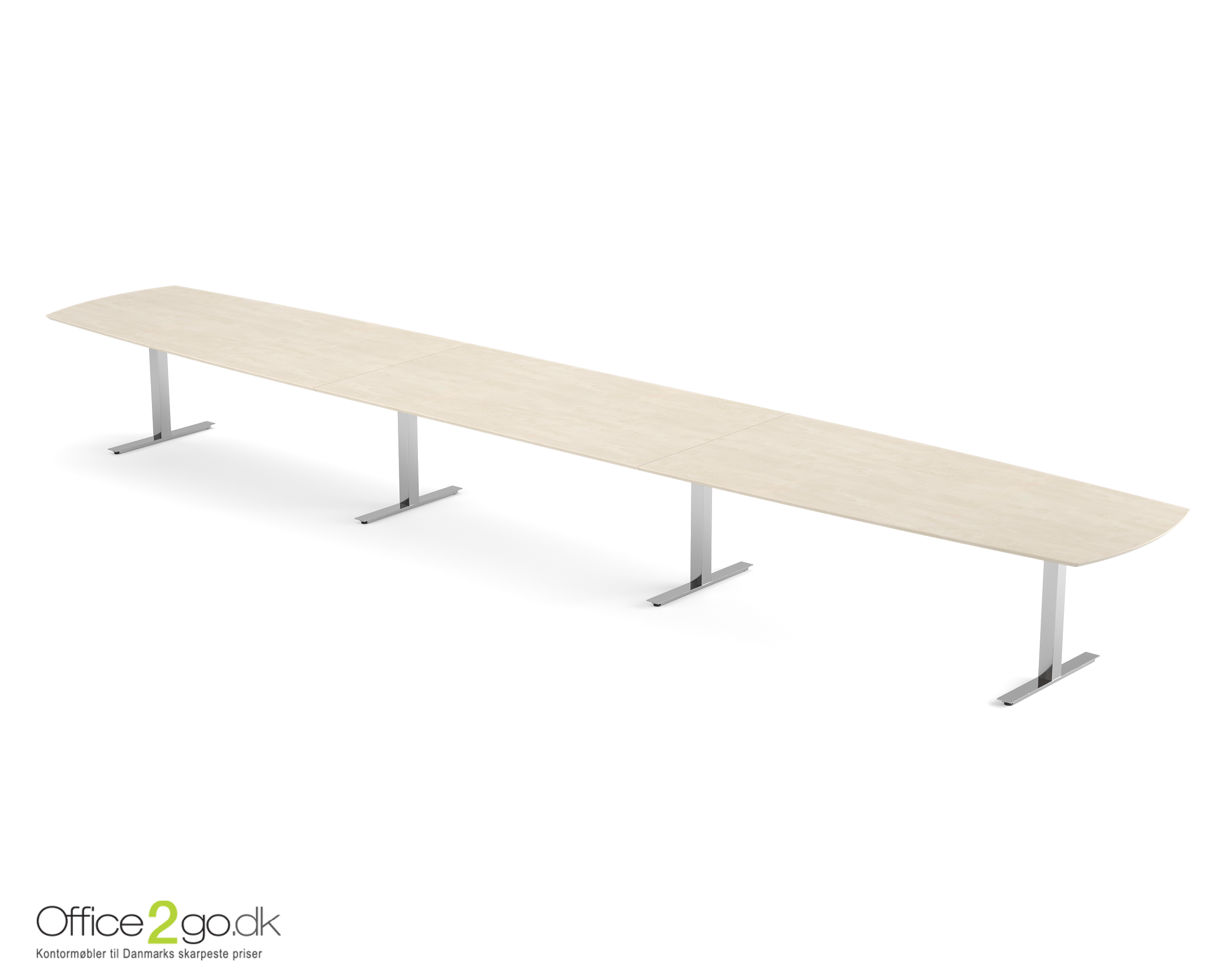 Square mødebord (tøndeformet bordplade) - 640 cm - Krom