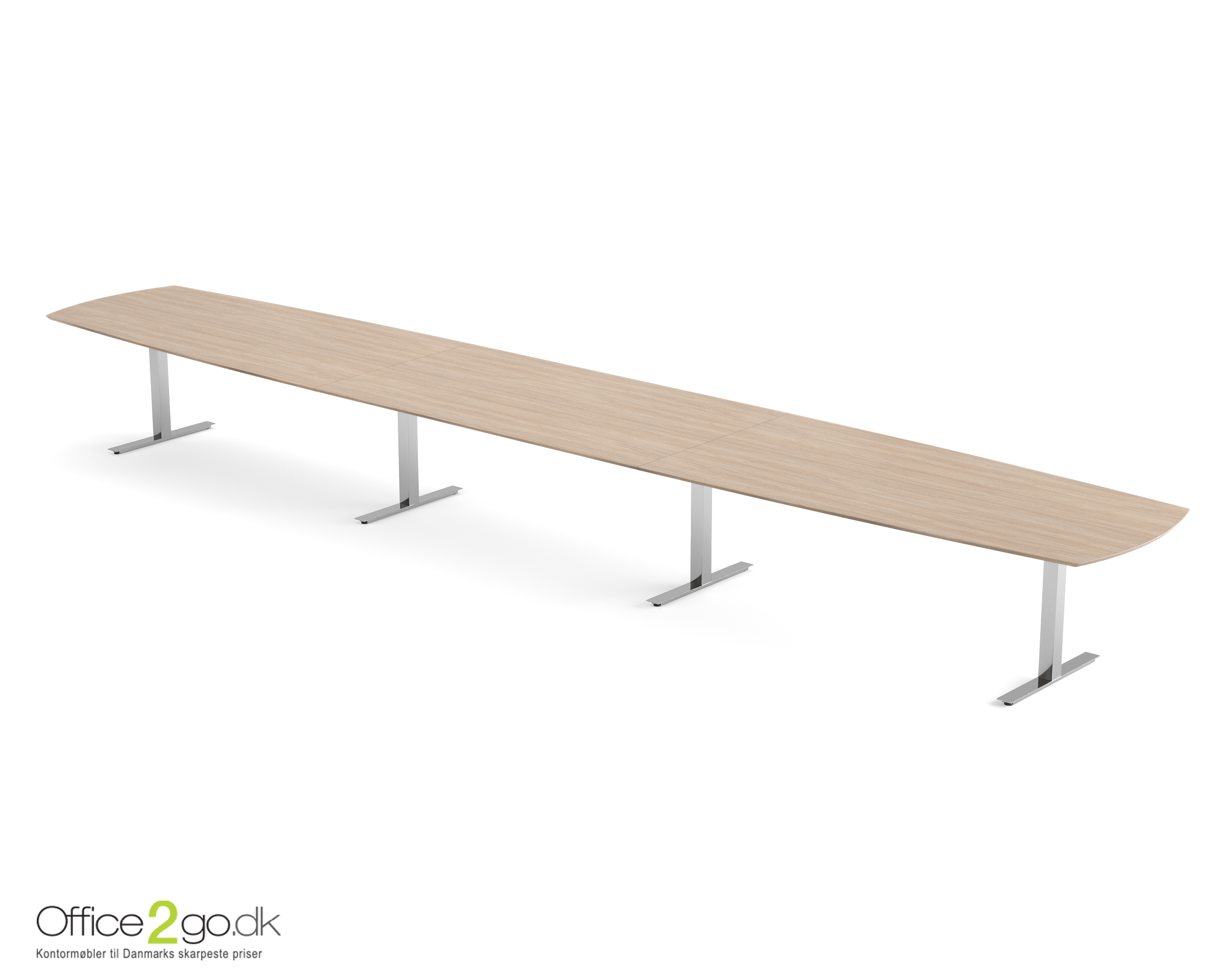 Square mødebord (tøndeformet bordplade) - 640 cm - Krom