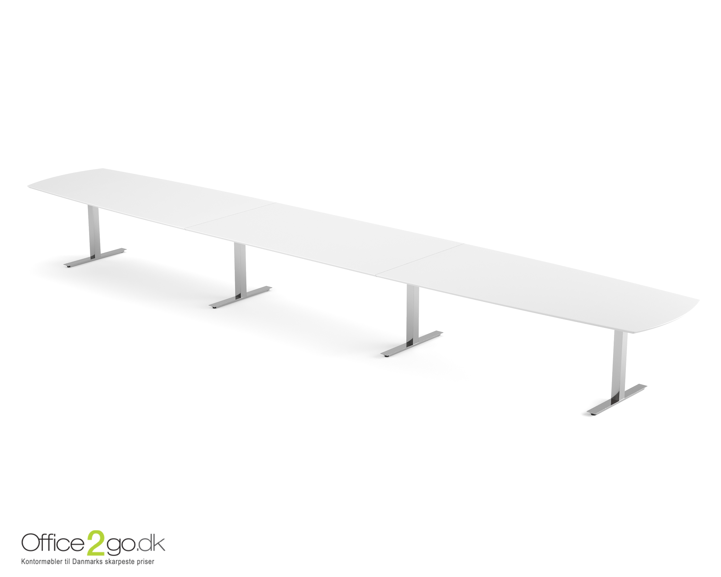 Square mødebord (tøndeformet bordplade) - 640 cm - Krom