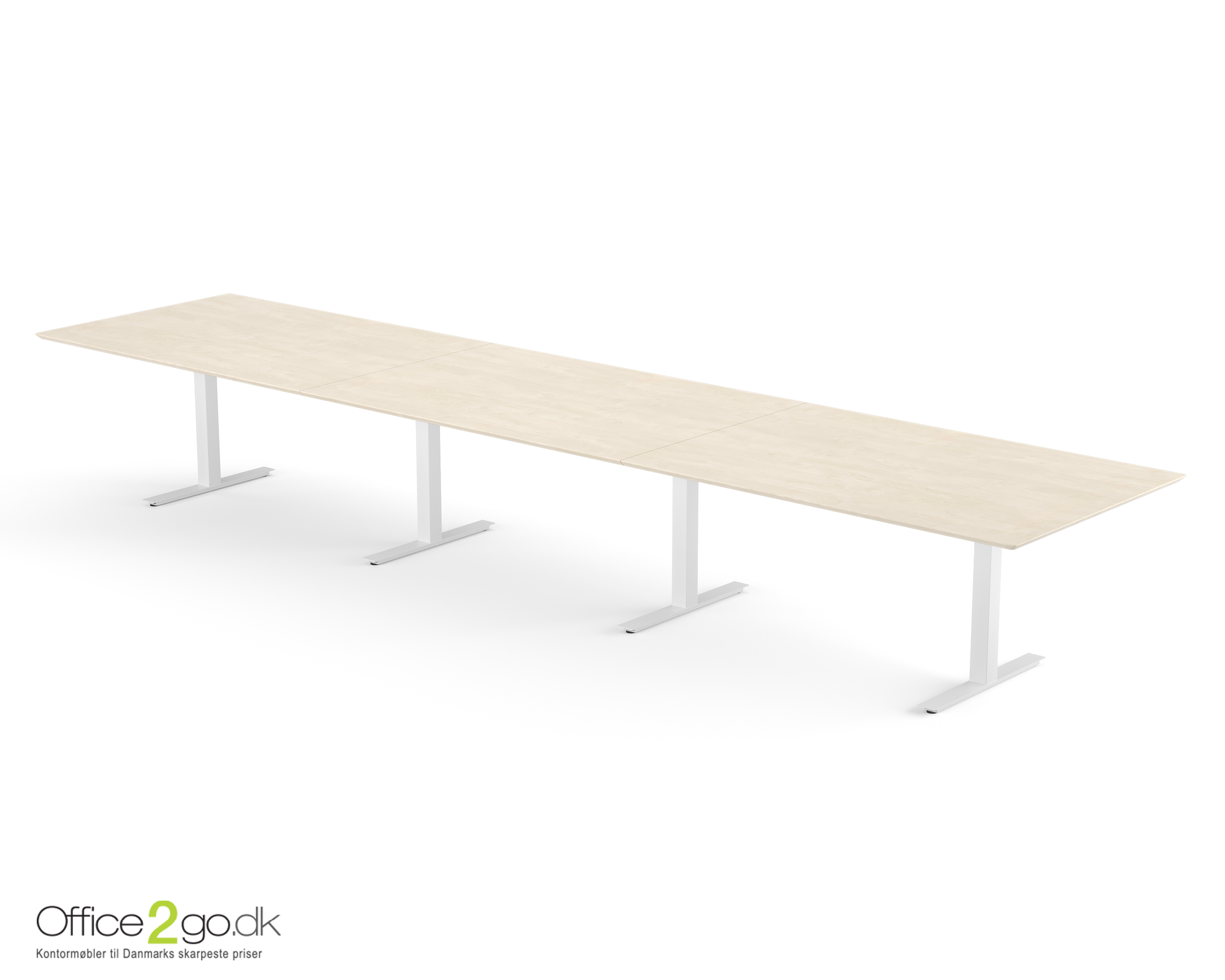 Square mødebord (rektangulær bordplade) - 480 cm - Hvidt