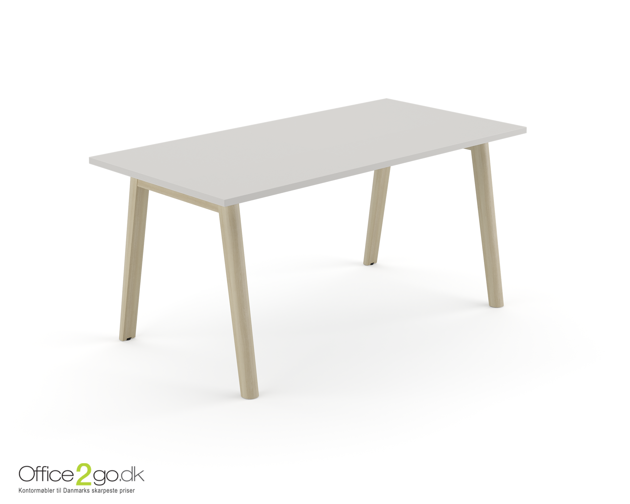 Nova skrivebord - trapez ben i træ - 120*70 cm - Ask