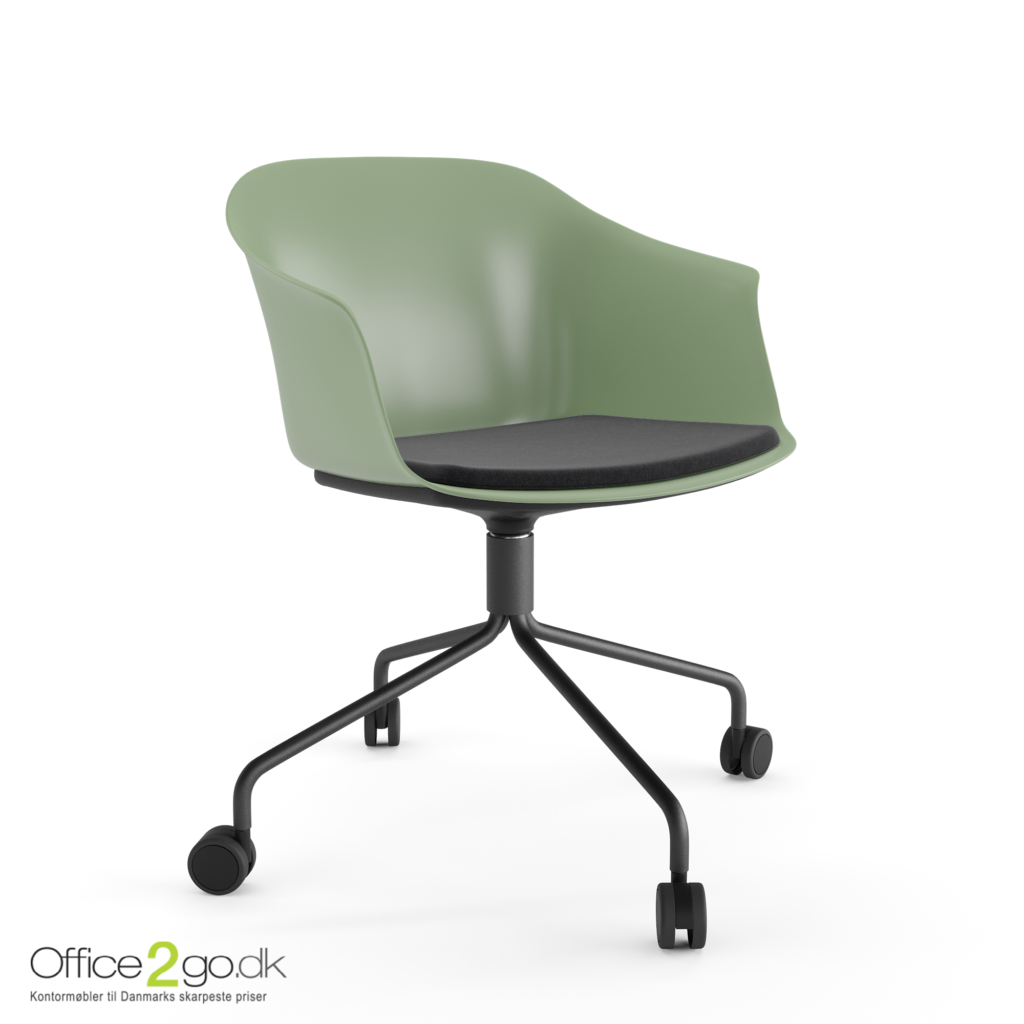 Polytone C stol – med drejeligt stel og hjul - sædepolster