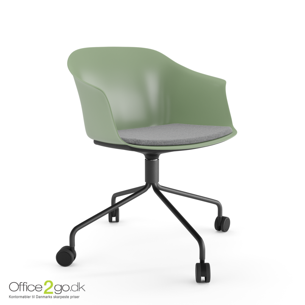 Polytone C stol – med drejeligt stel og hjul - sædepolster
