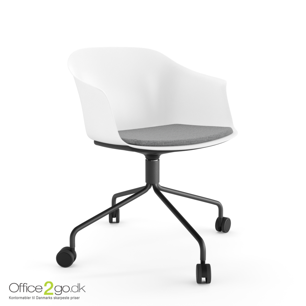 Polytone C stol – med drejeligt stel og hjul - sædepolster