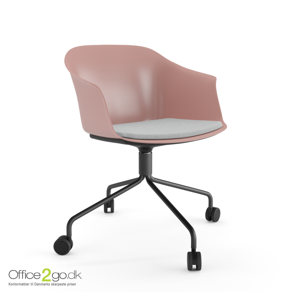 Polytone C stol – med drejeligt stel og hjul - sædepolster
