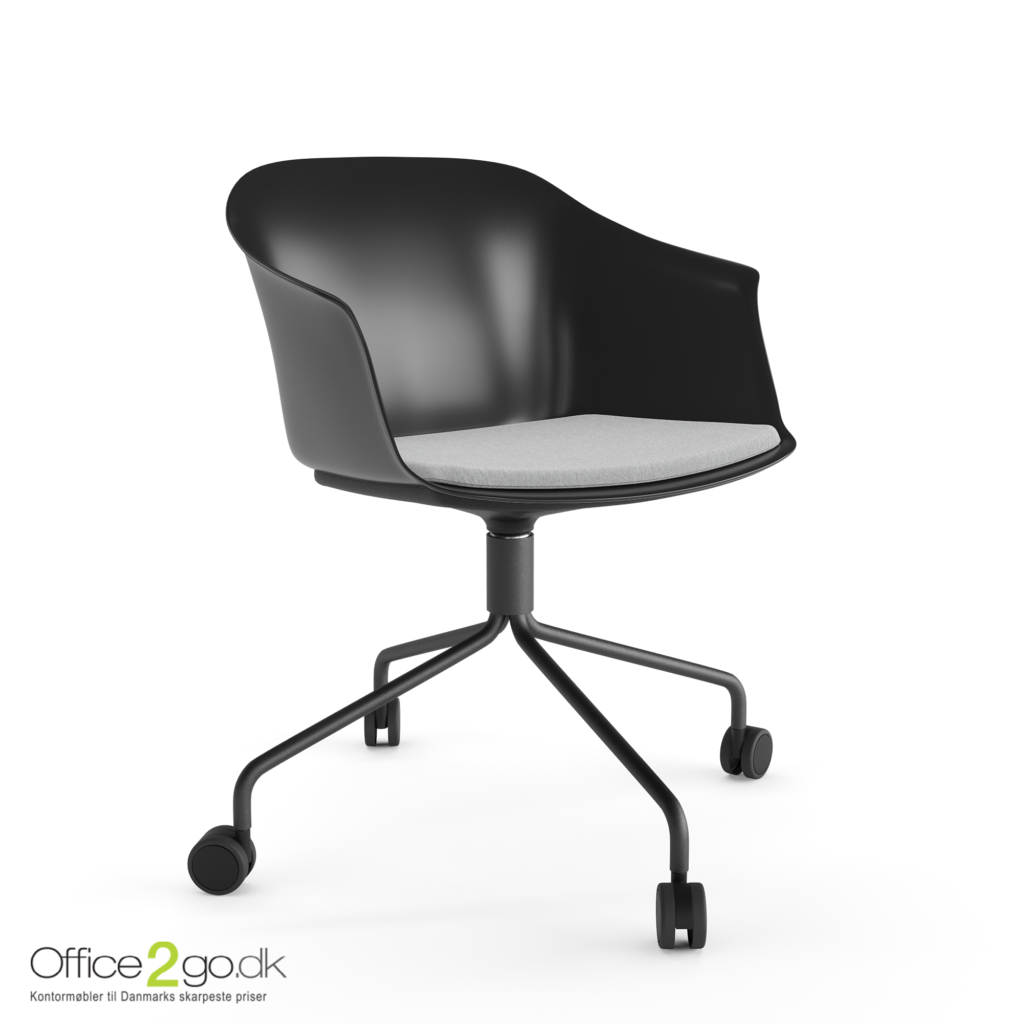 Polytone C stol – med drejeligt stel og hjul - sædepolster
