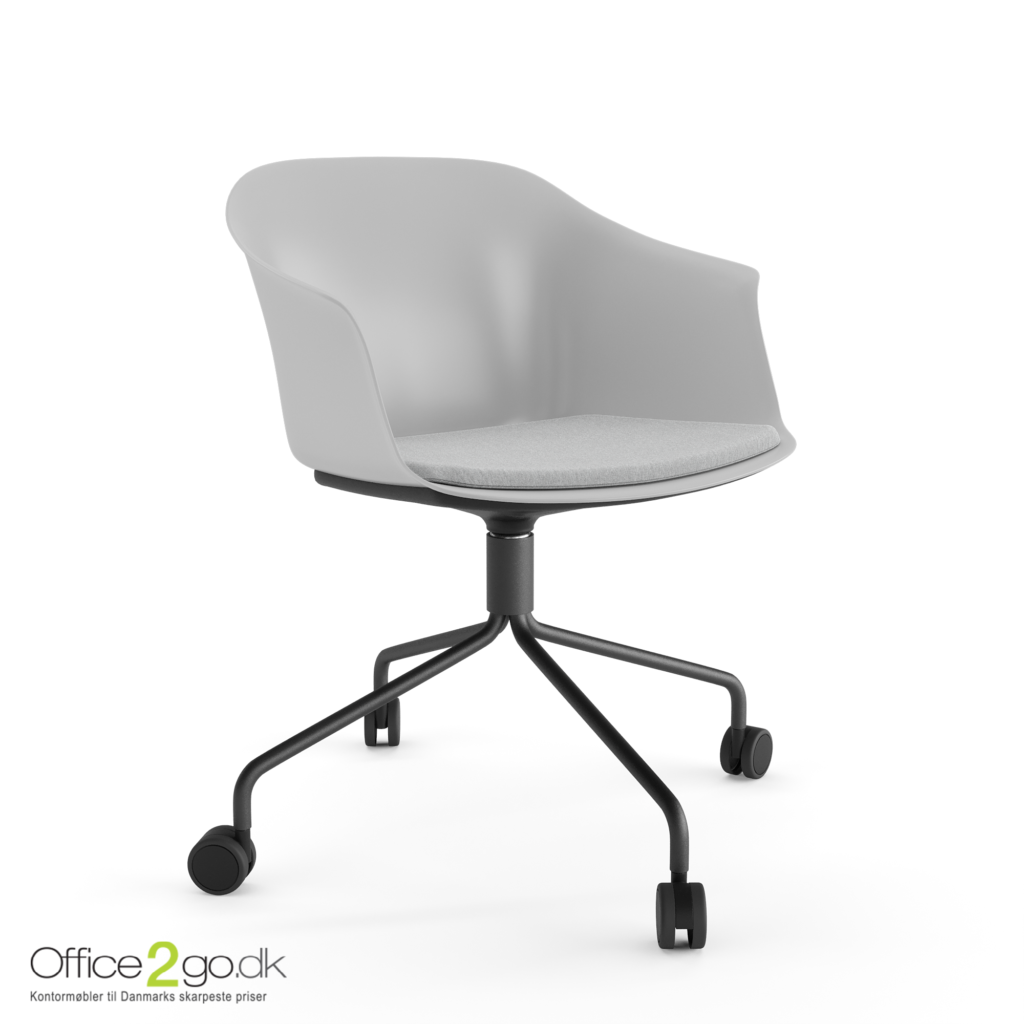 Polytone C stol – med drejeligt stel og hjul - sædepolster