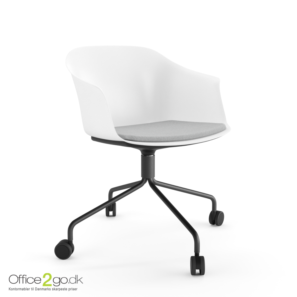 Polytone C stol – med drejeligt stel og hjul - sædepolster