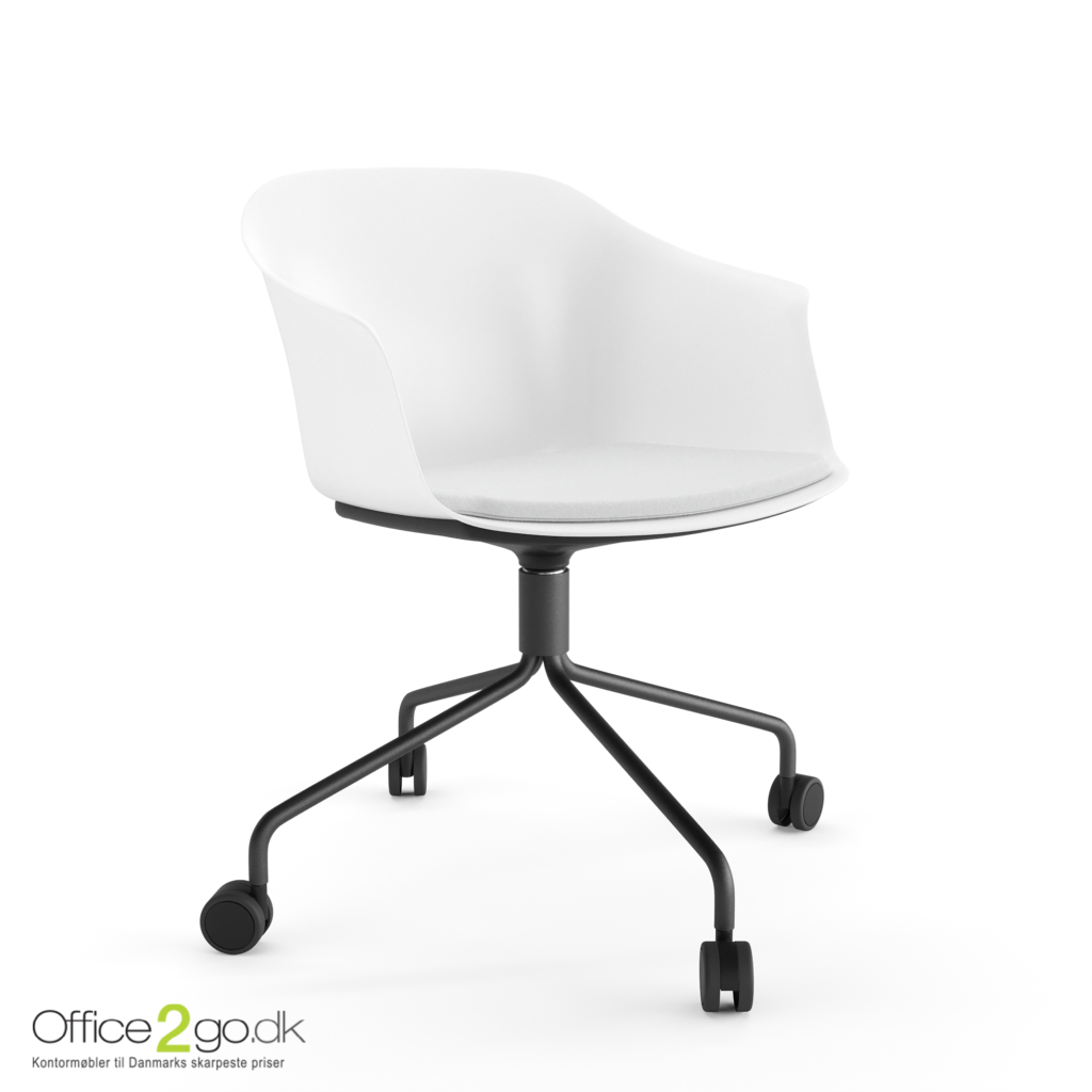 Polytone C stol – med drejeligt stel og hjul - sædepolster