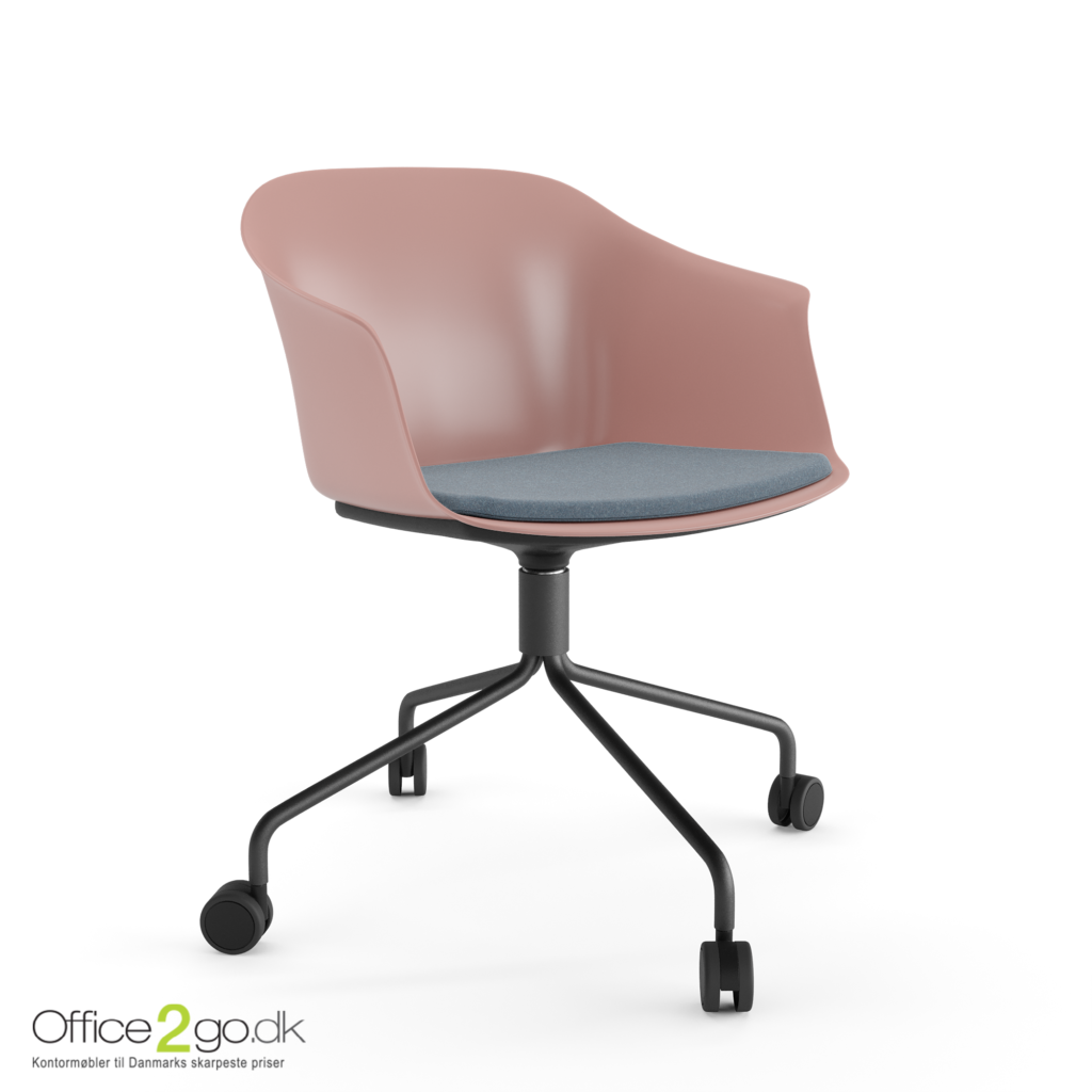 Polytone C stol – med drejeligt stel og hjul - sædepolster