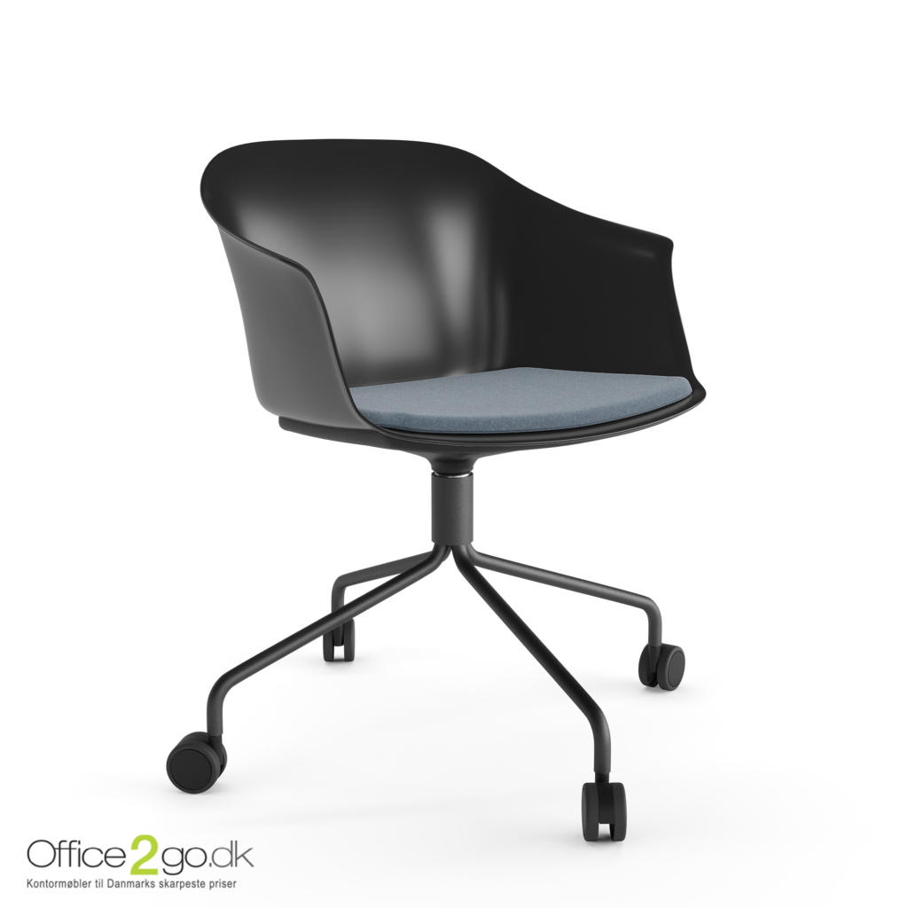 Polytone C stol – med drejeligt stel og hjul - sædepolster