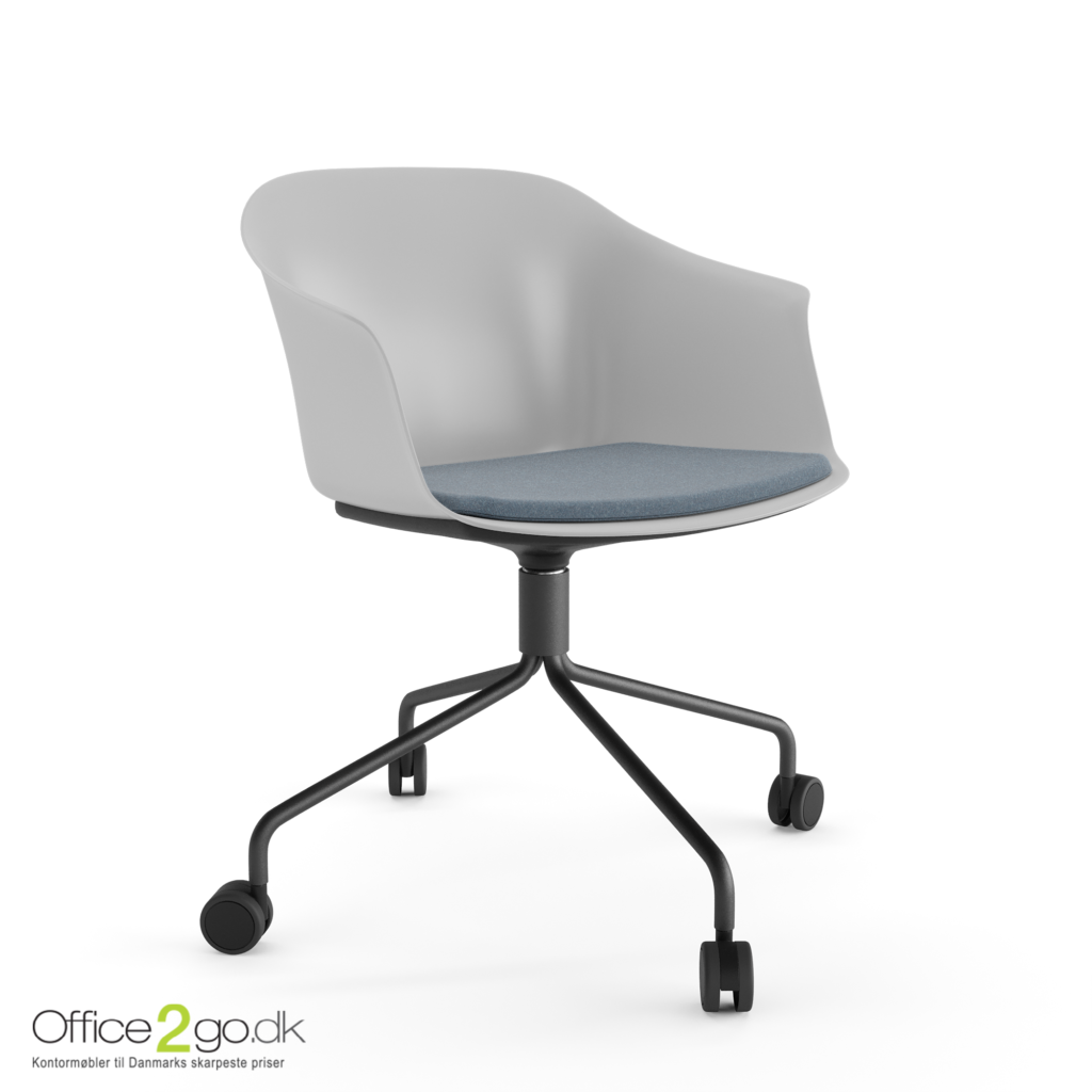 Polytone C stol – med drejeligt stel og hjul - sædepolster