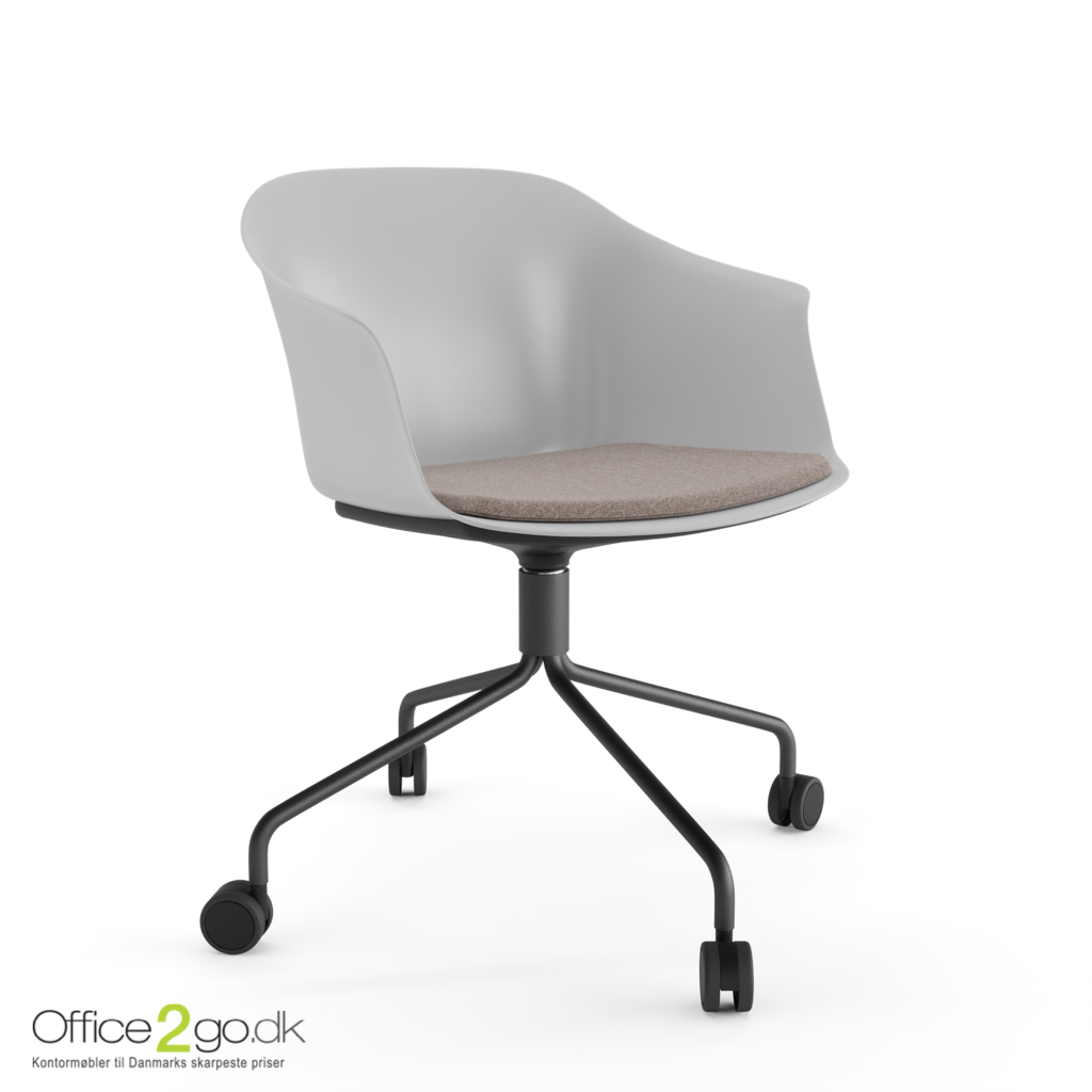 Polytone C stol – med drejeligt stel og hjul - sædepolster