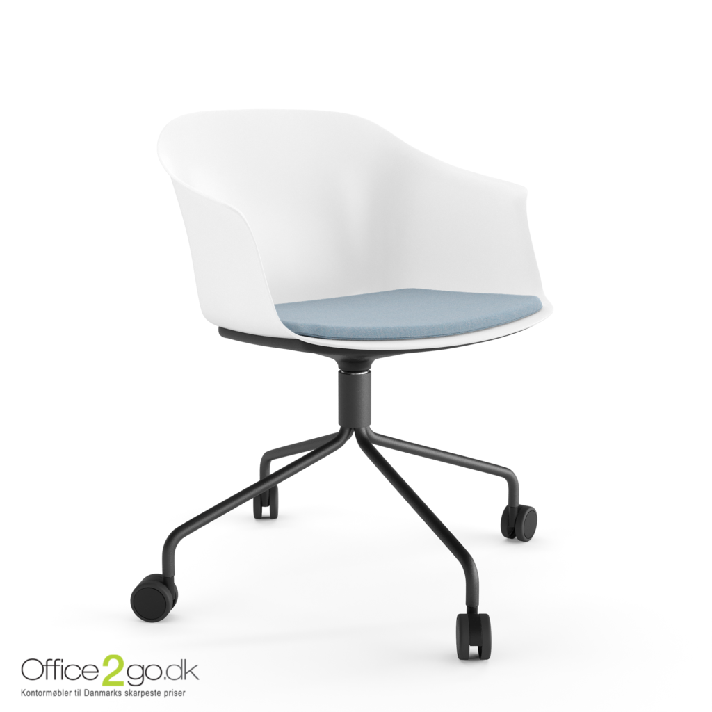 Polytone C stol – med drejeligt stel og hjul - sædepolster