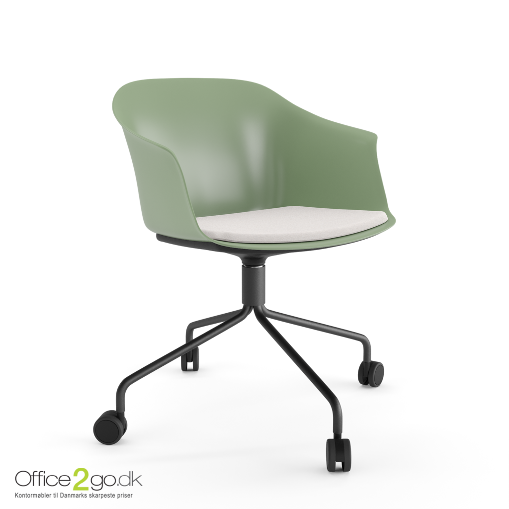 Polytone C stol – med drejeligt stel og hjul - sædepolster