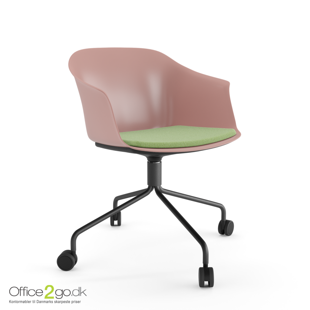 Polytone C stol – med drejeligt stel og hjul - sædepolster