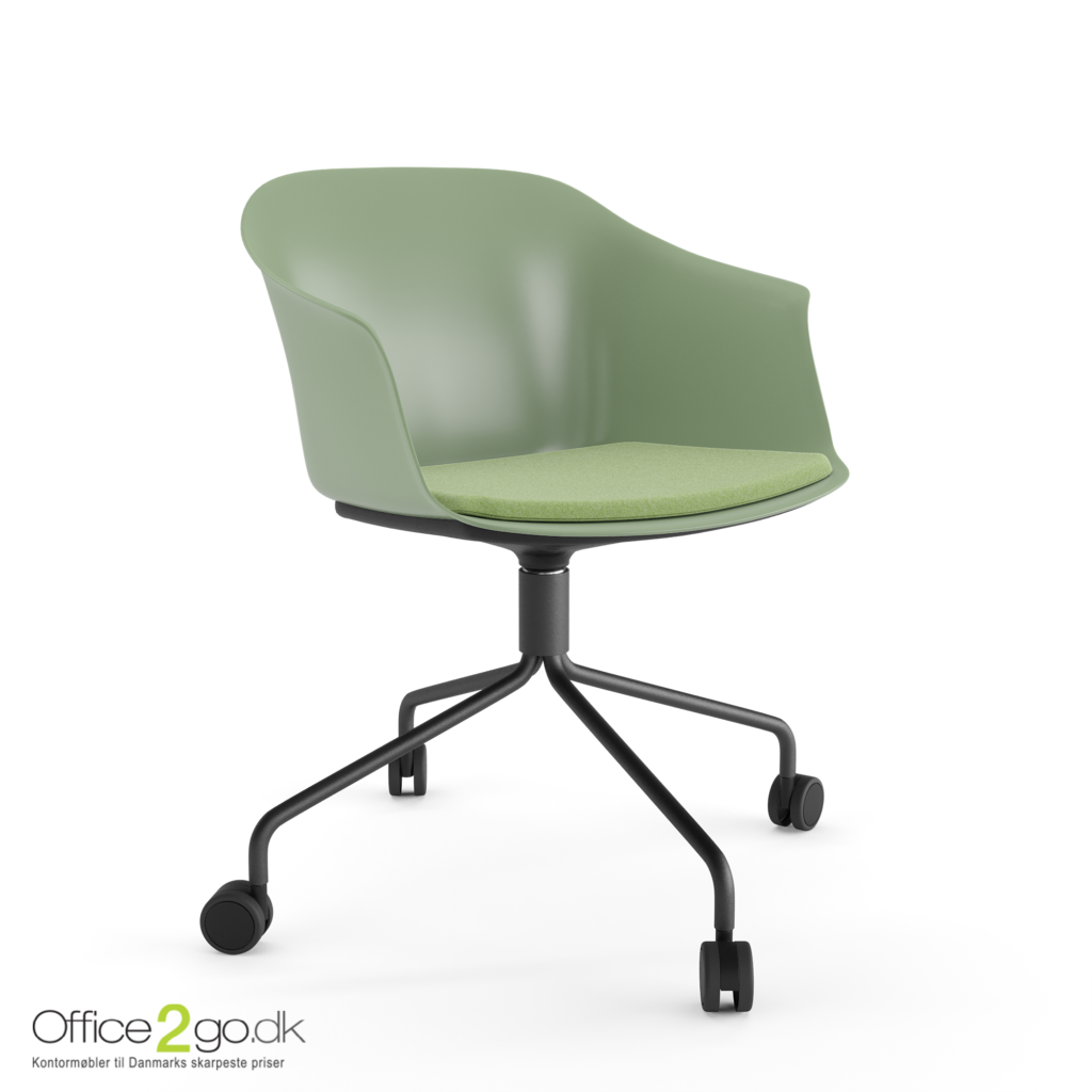 Polytone C stol – med drejeligt stel og hjul - sædepolster