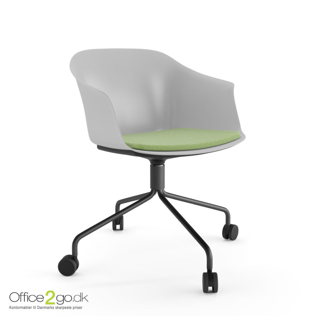 Polytone C stol – med drejeligt stel og hjul - sædepolster