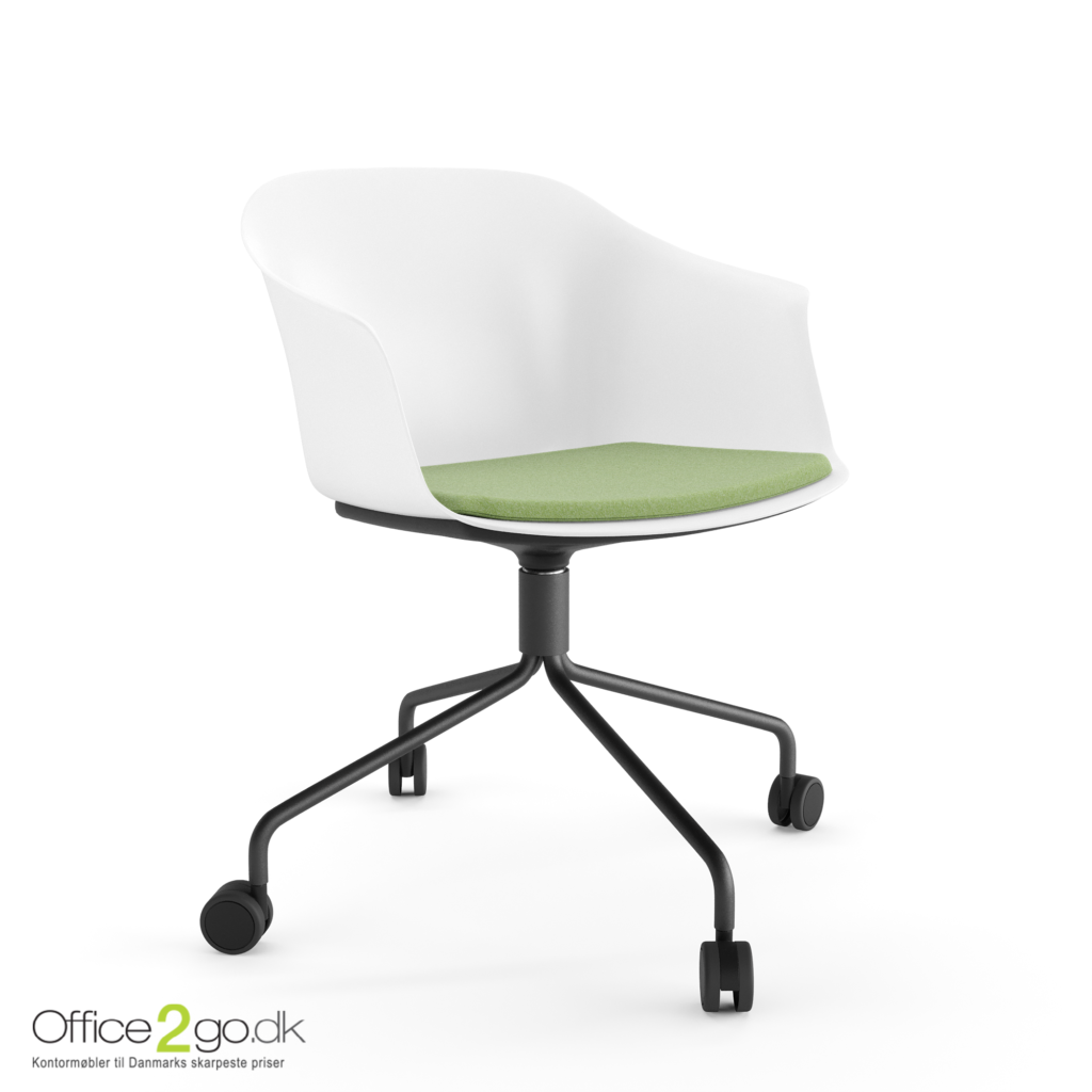 Polytone C stol – med drejeligt stel og hjul - sædepolster