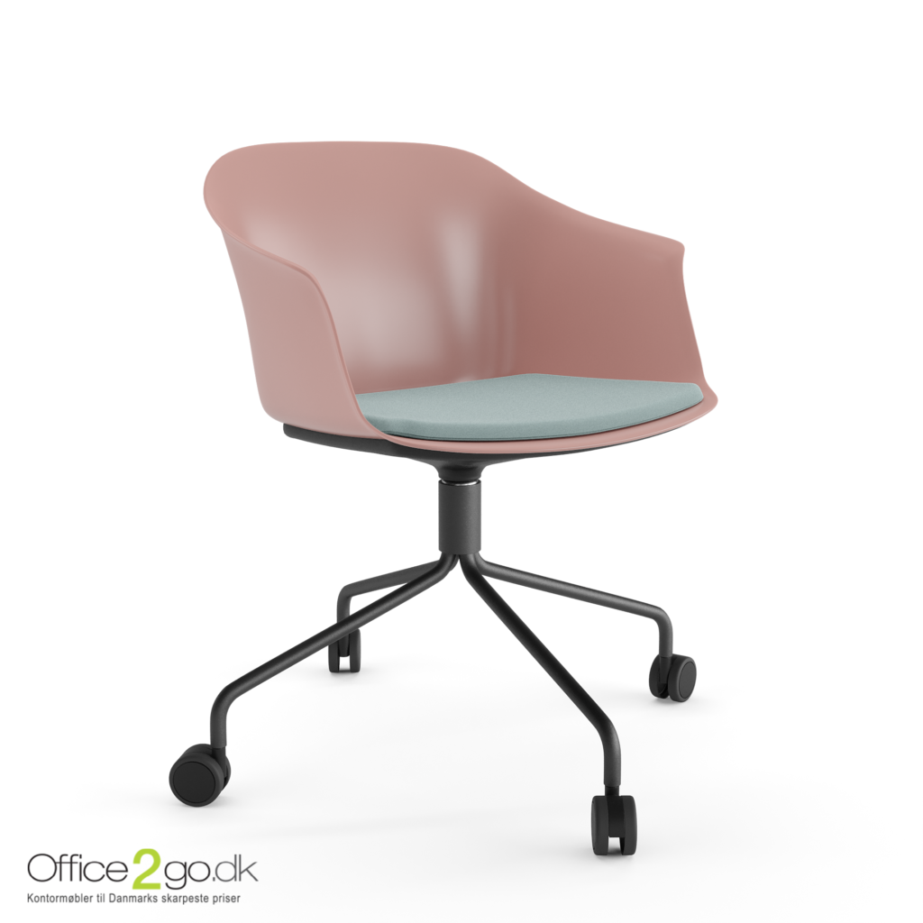 Polytone C stol – med drejeligt stel og hjul - sædepolster