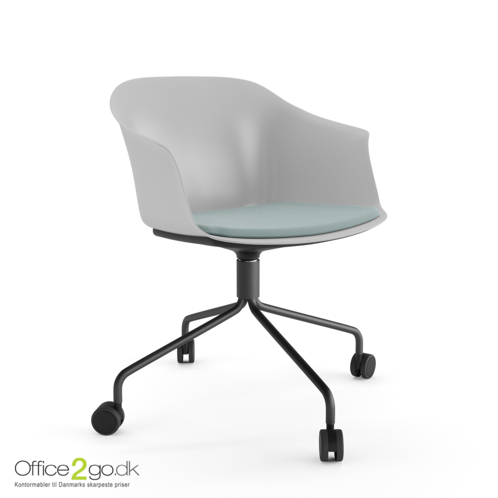 Polytone C stol – med drejeligt stel og hjul - sædepolster