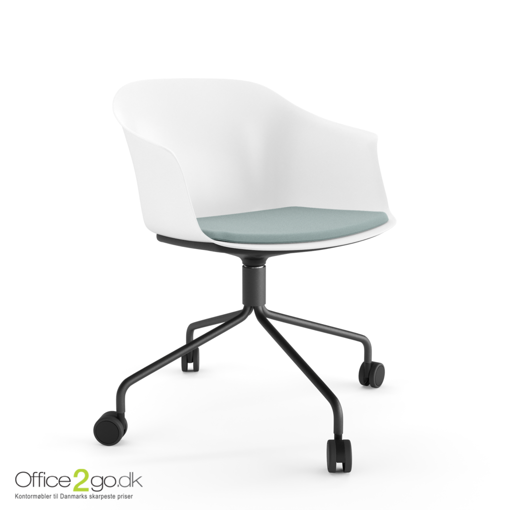 Polytone C stol – med drejeligt stel og hjul - sædepolster