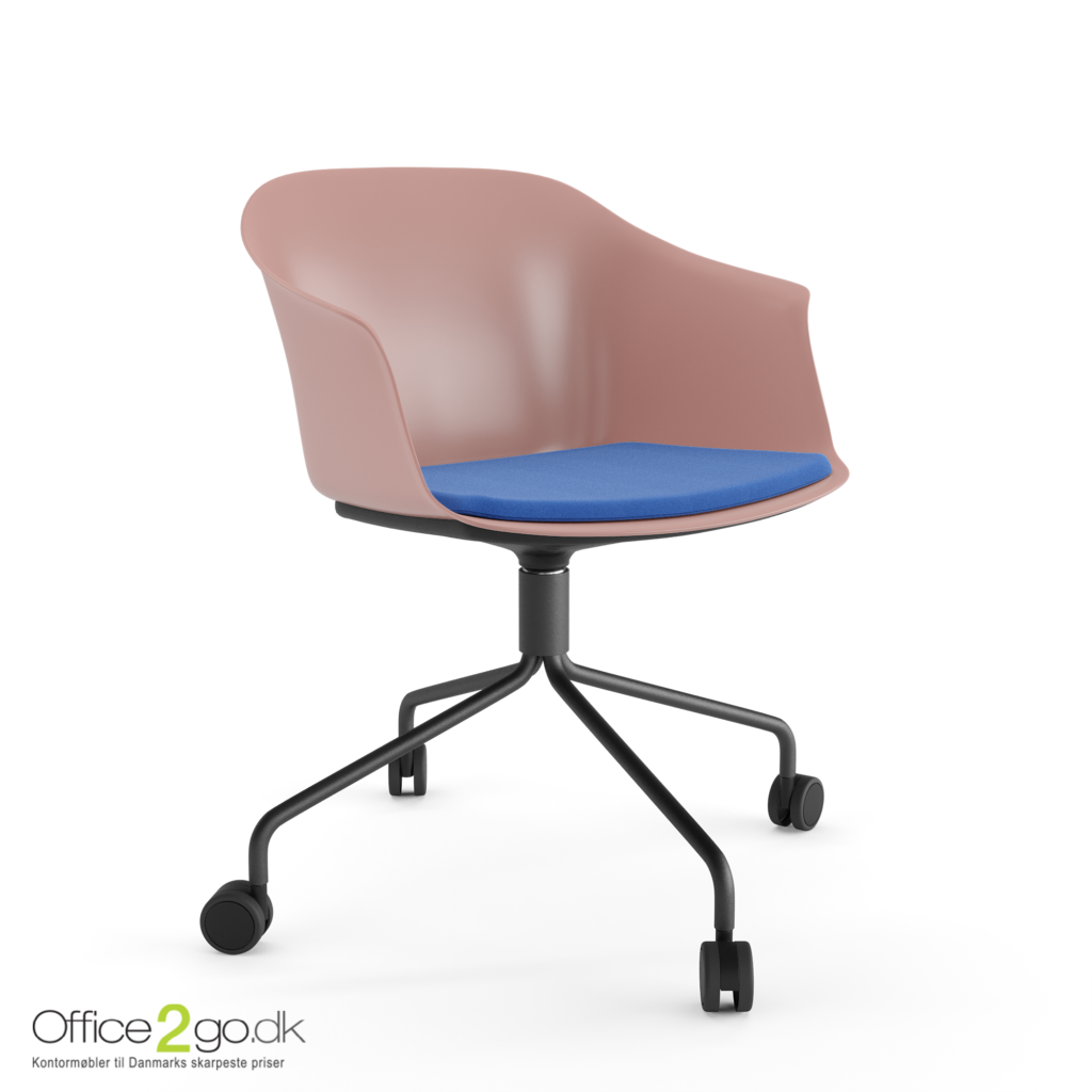 Polytone C stol – med drejeligt stel og hjul - sædepolster